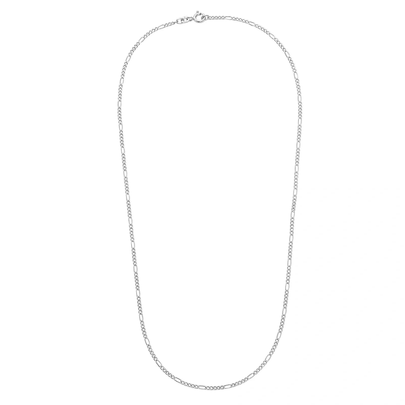 Silverhalsband, figarokedja - 45 cm / 2 mm