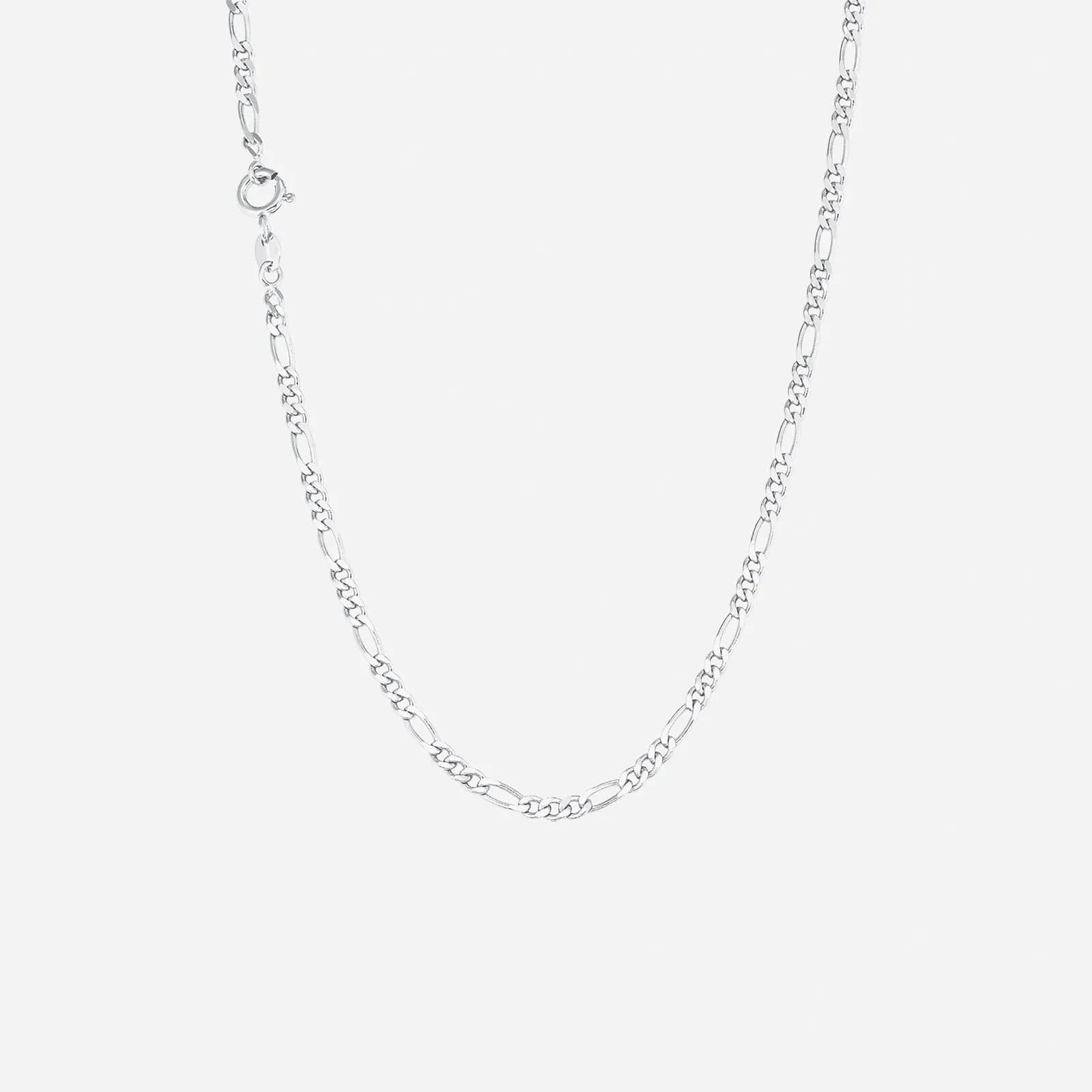 Silverhalsband, figarolänk - 45 cm