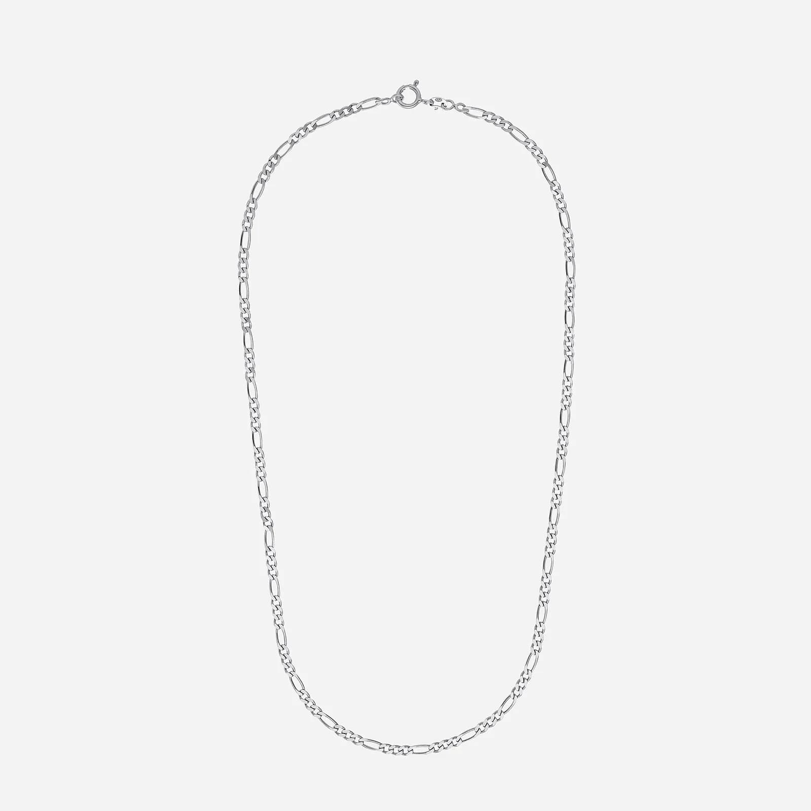 Silverhalsband, figarolänk - 45 cm 3