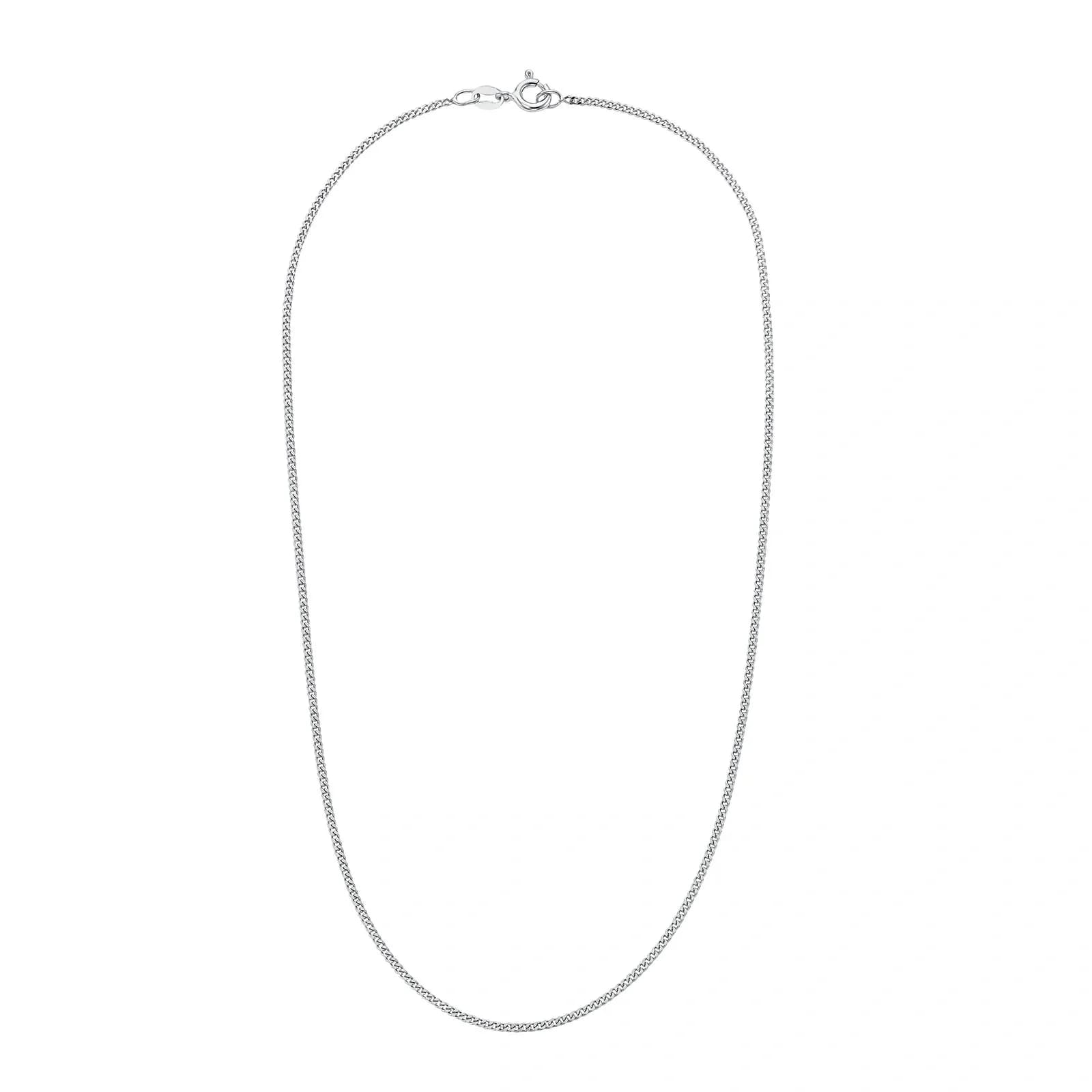 Silverhalsband, tät pansarkedja - 38 cm / 1,5 mm 1