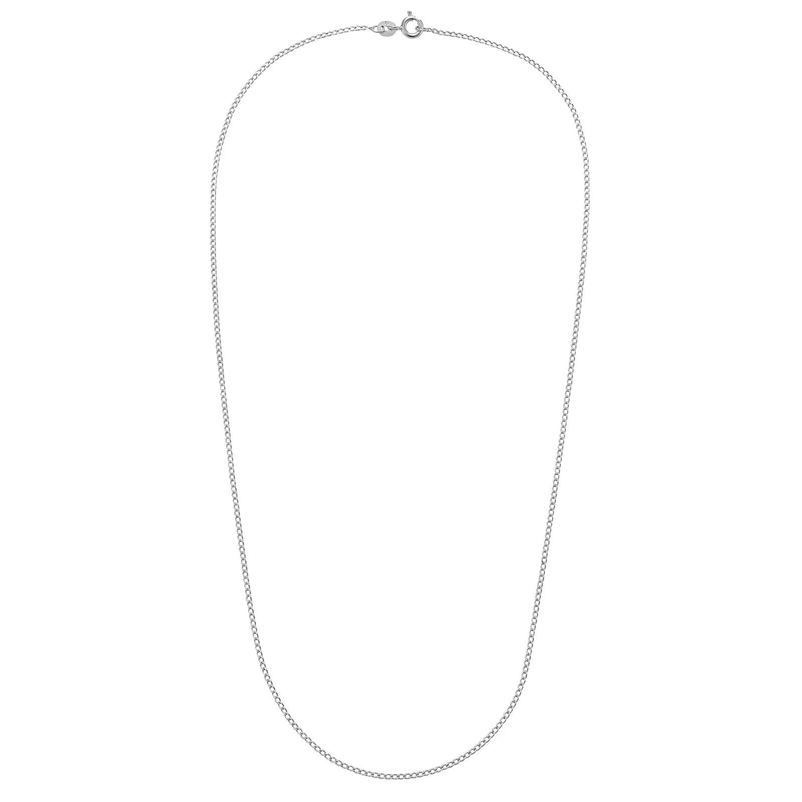 Silverhalsband, pansarkedja - 40 cm / 2 mm