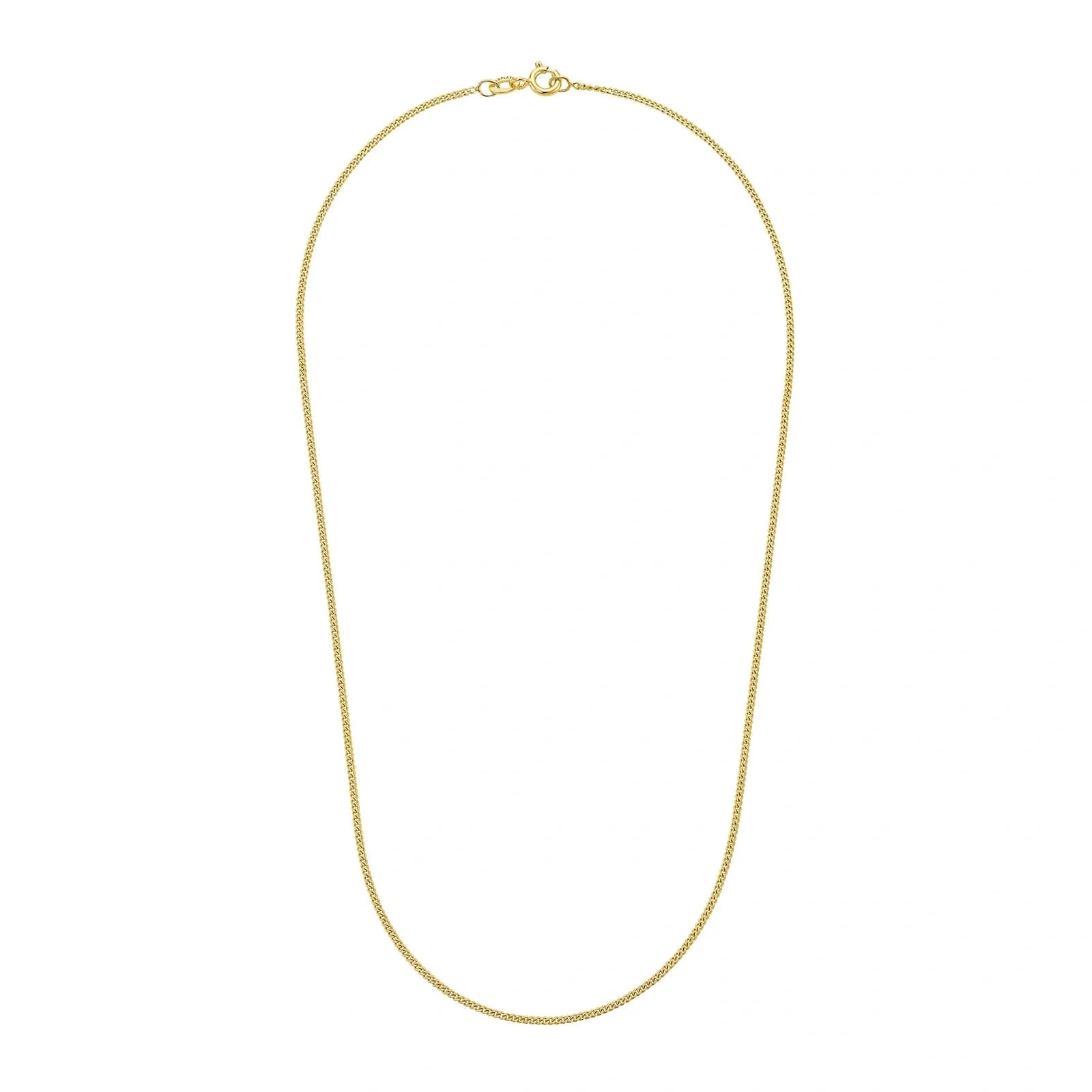 Guldpläterat halsband dam - Pansarkedja,38 cm
