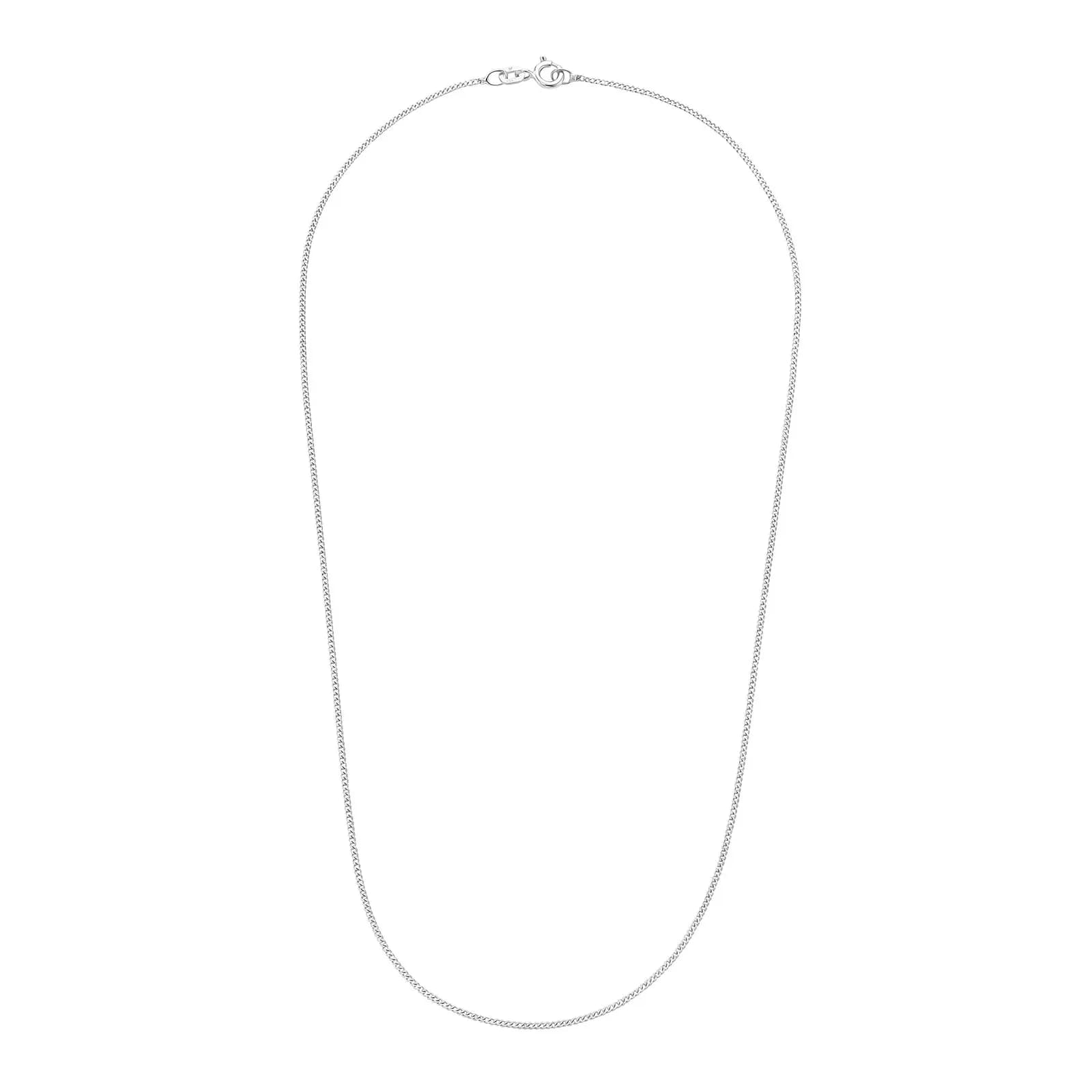 Silverhalsband, pansarkedja - 42 cm / 1 mm