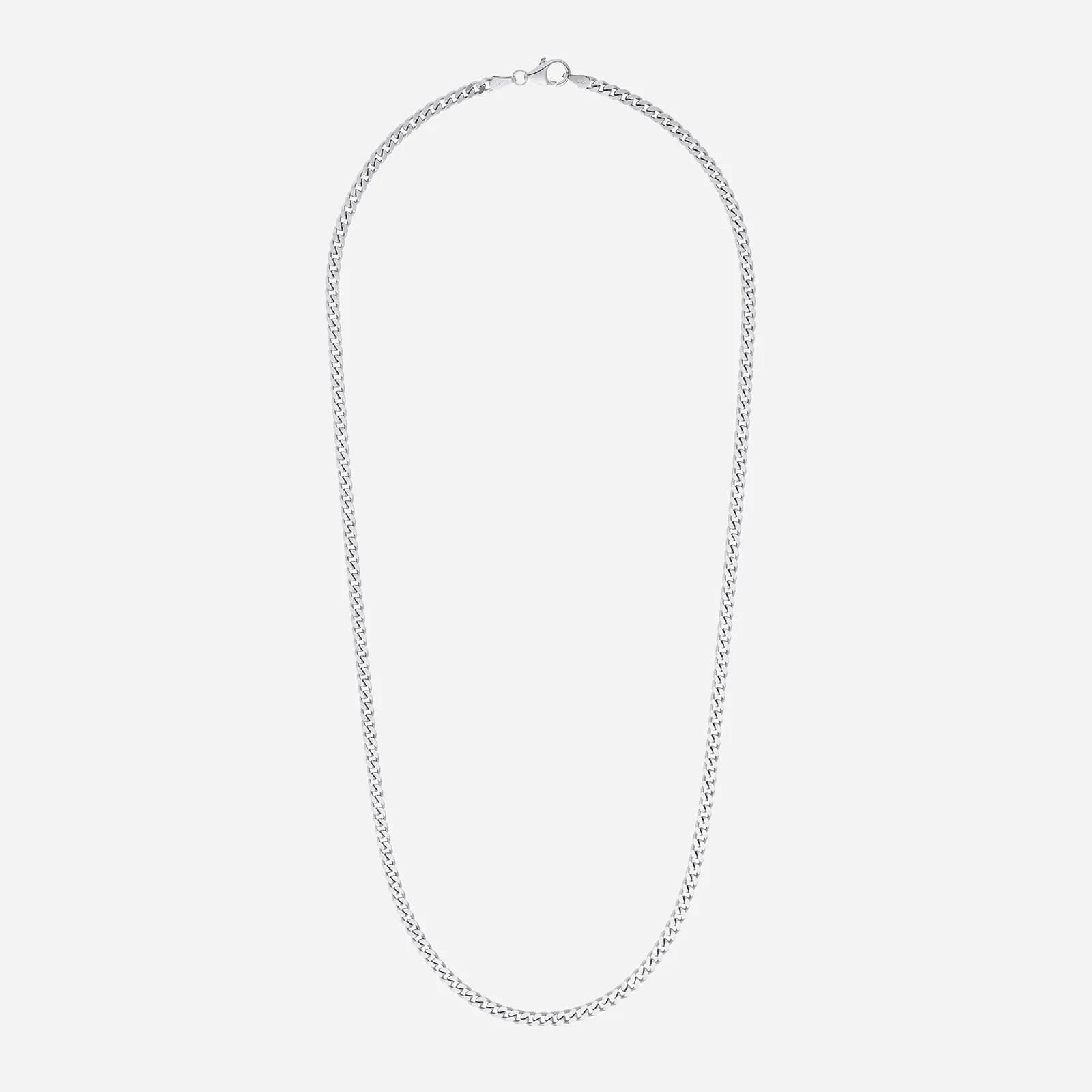 Silverhalsband, pansarlänk (bred modell) - 50 cm 3