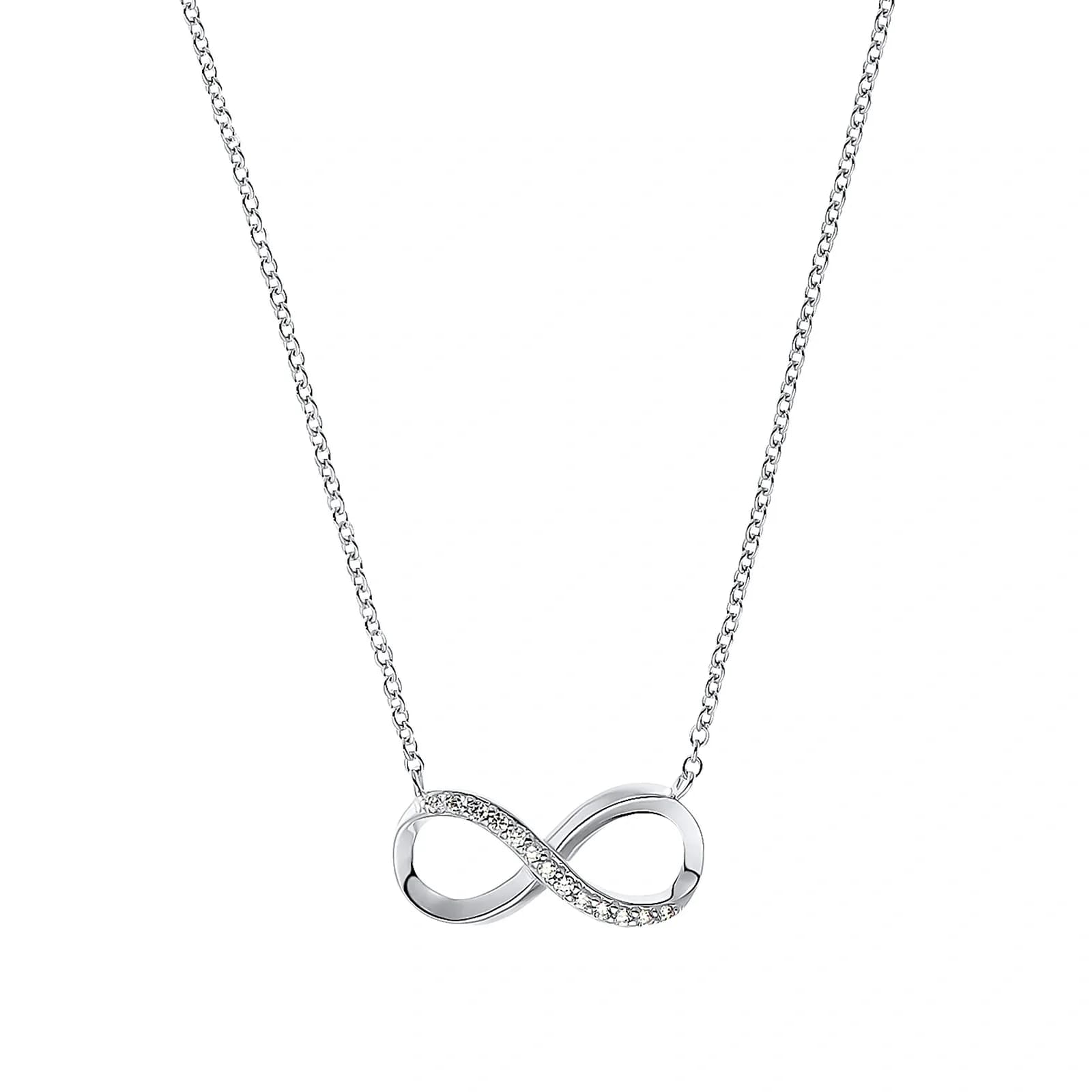 Silverhalsband - infinitysymbol, 43 cm