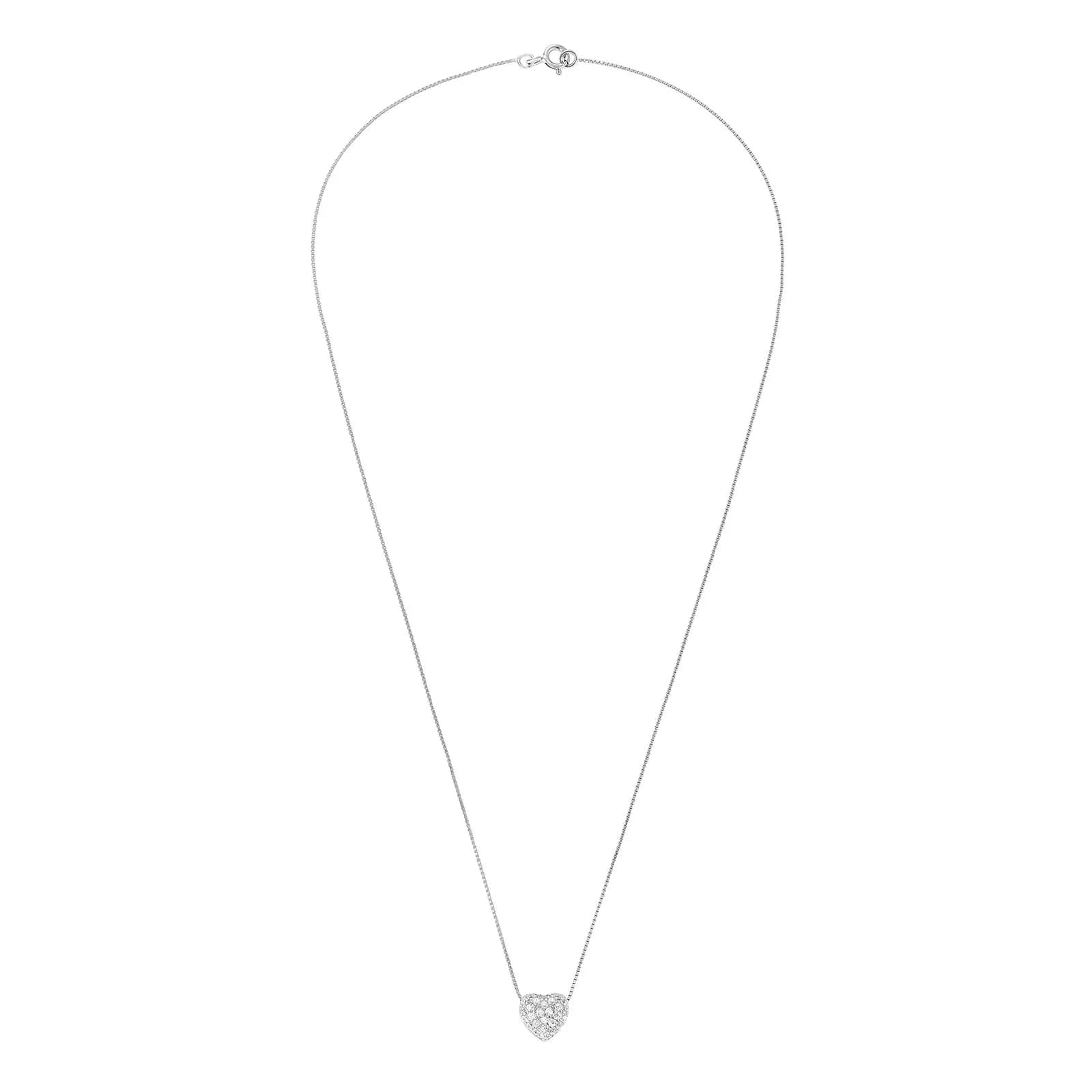 Silverhalsband, venezialänk med hjärta - 42 cm 3