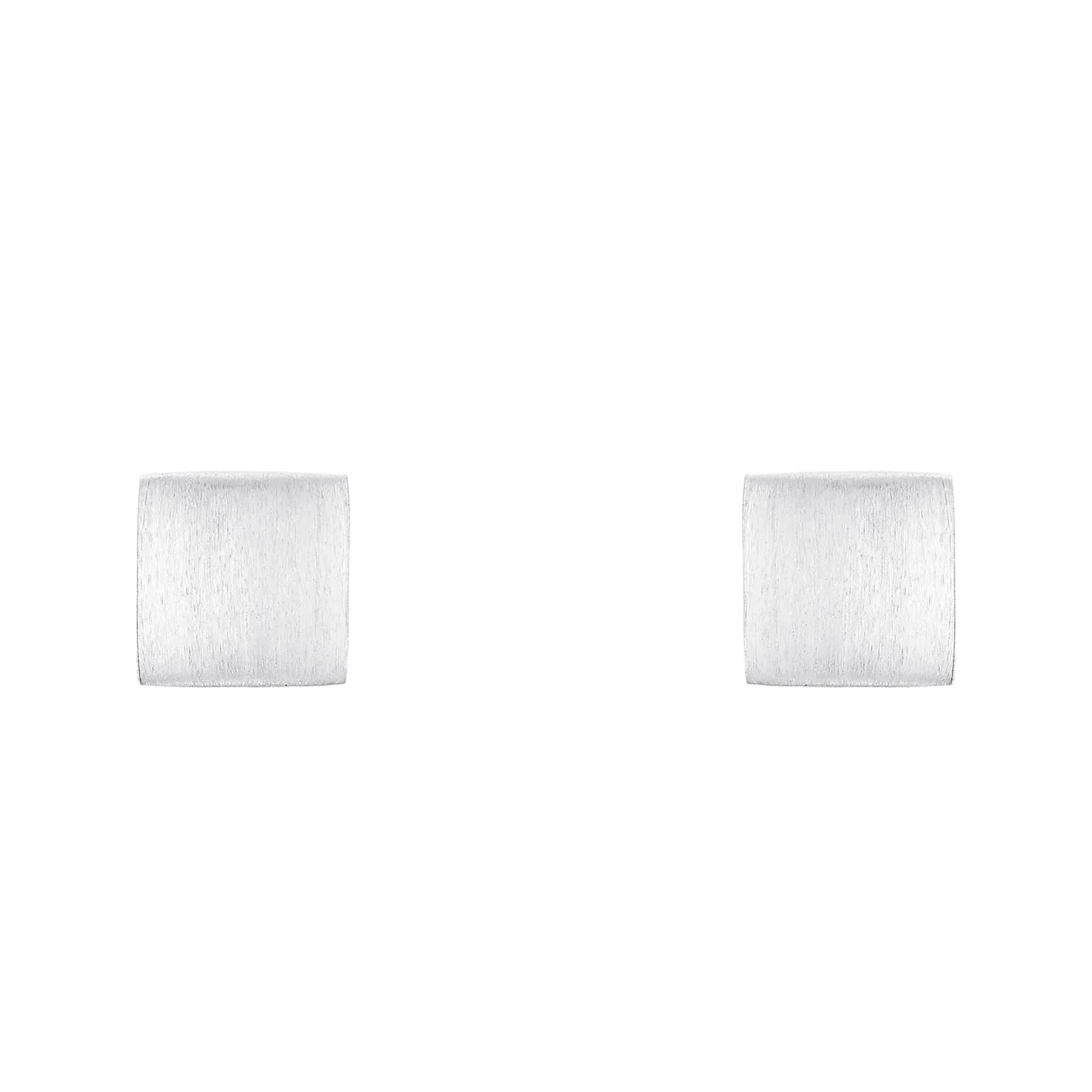 Silverörhängen - kvadratiska studs, 14 mm 2