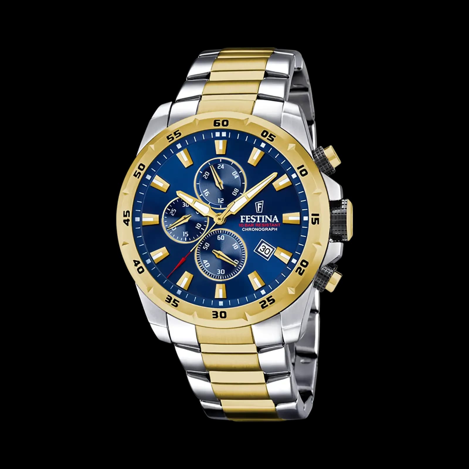 Festina Chrono Sport herrklocka blå/bicolor, metallband - F20562/2