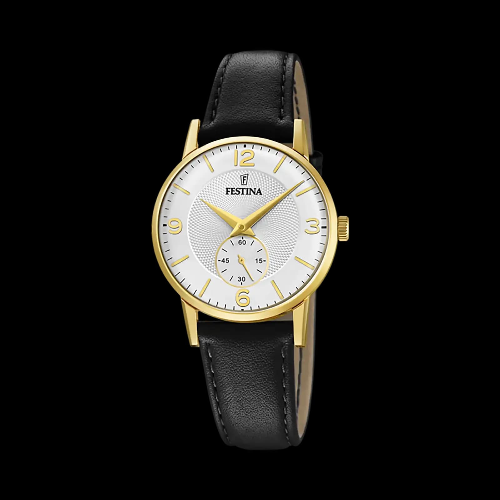 Festina Retro damklocka vit/stål, läderband - F20571/2