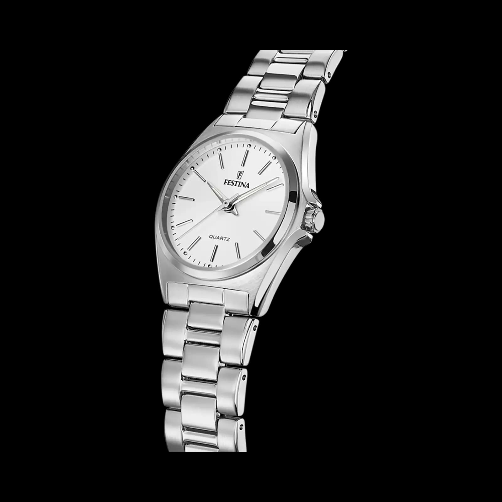 Festina Classic damklocka vit/stål, metallband - F20553/2 2