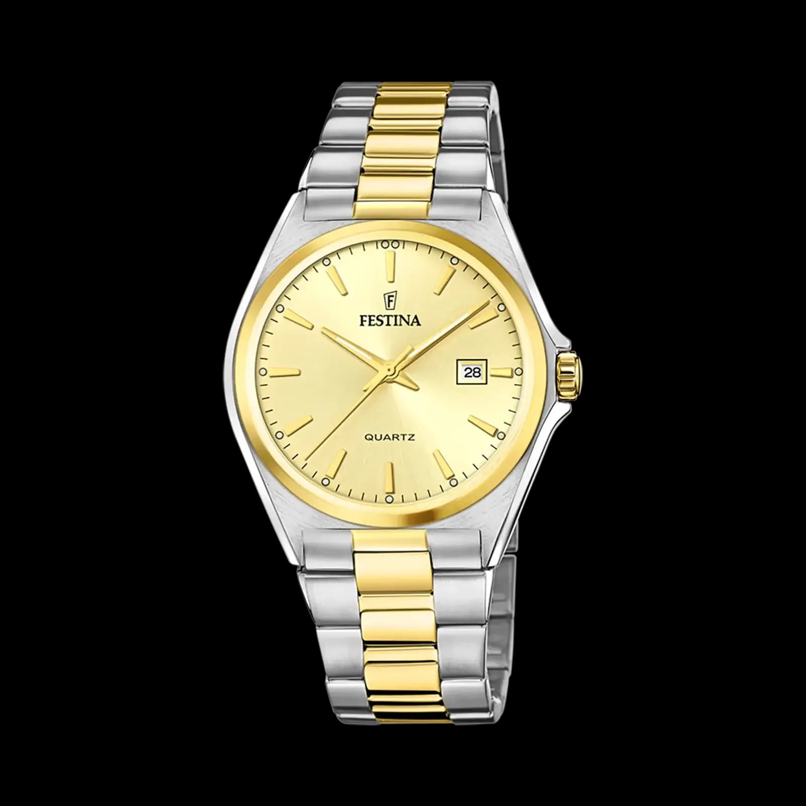 Festina Classic herrklocka guld/bicolor, metallband - F20554/3 1