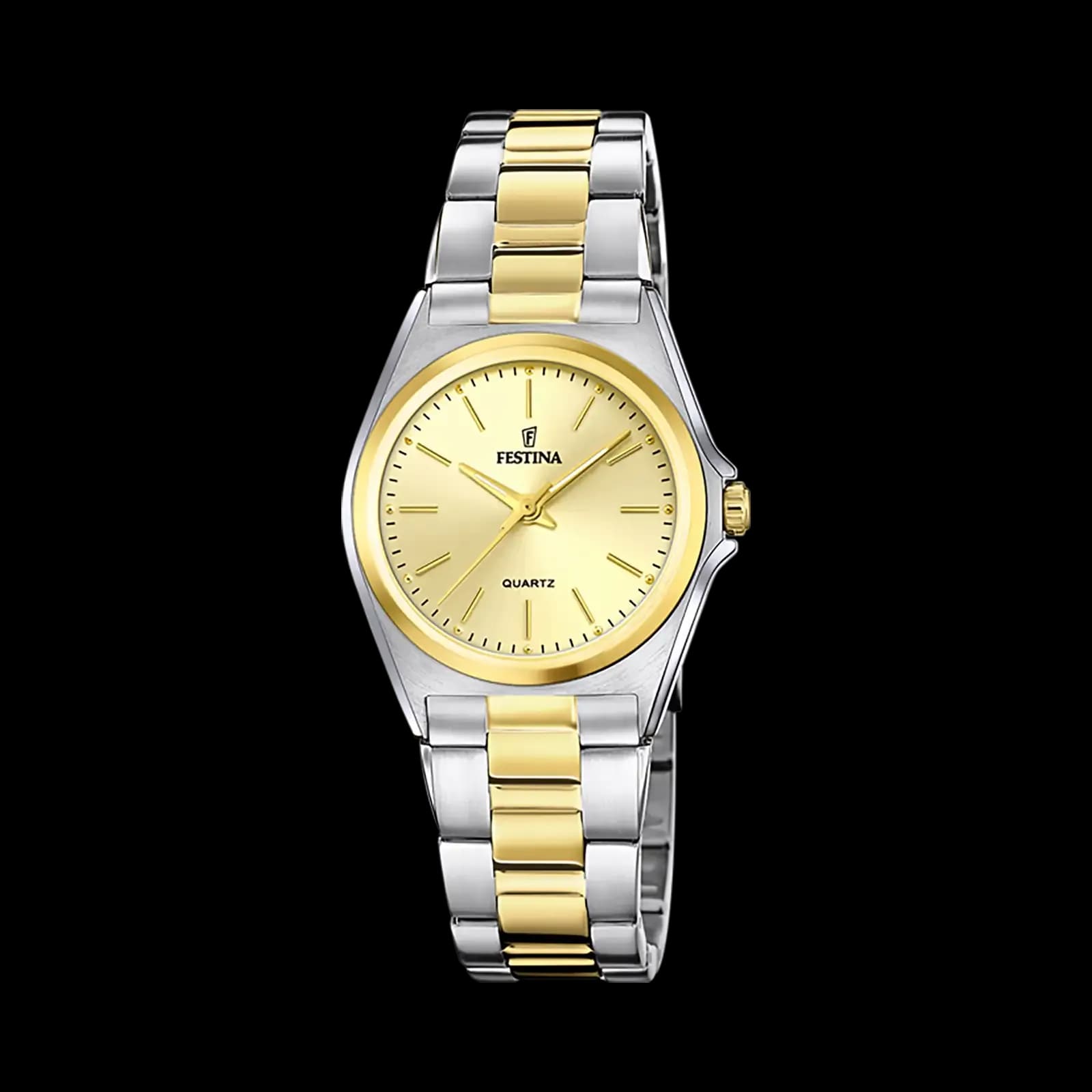 Festina Classic damklocka guld/bicolor, metallband - F20556/3
