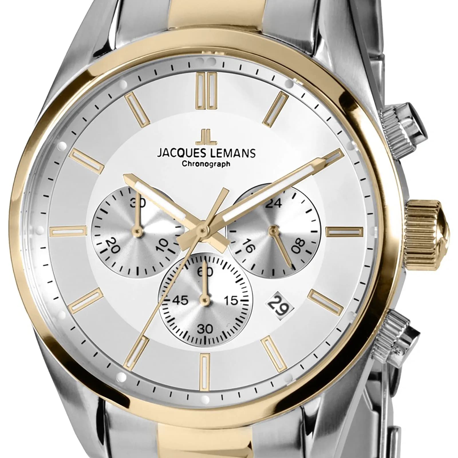 Jacques Lemans Sport - herrklocka bicolor/vit, 42mm 4