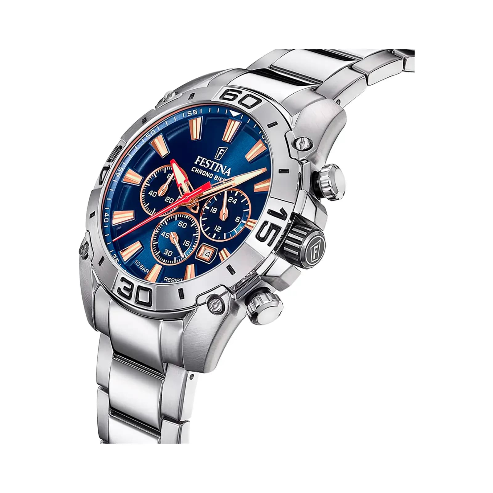 Festina Chrono Bike herrklocka svart/stål, metallband - F20543/4 2