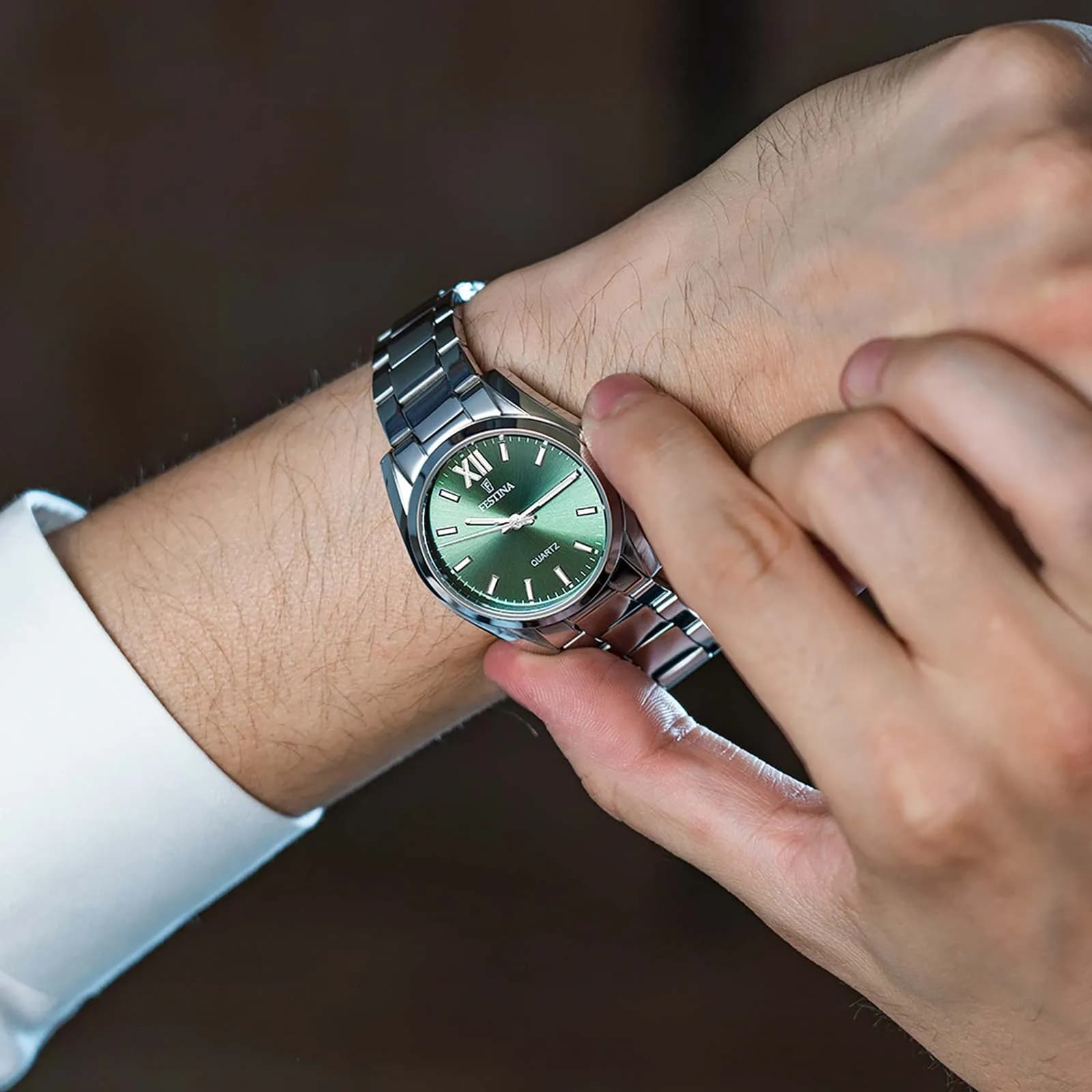 Festina Boyfriend damklocka grön/stål, metallband - F20622/4 3
