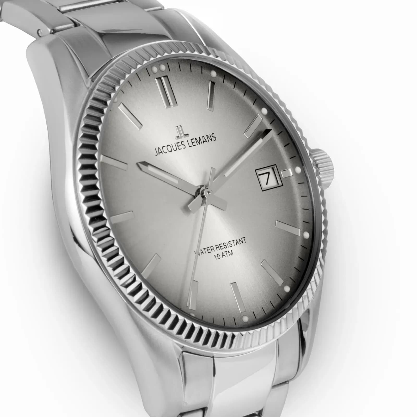 Jacques Lemans Derby - damklocka, vit/stål, 34 mm 4