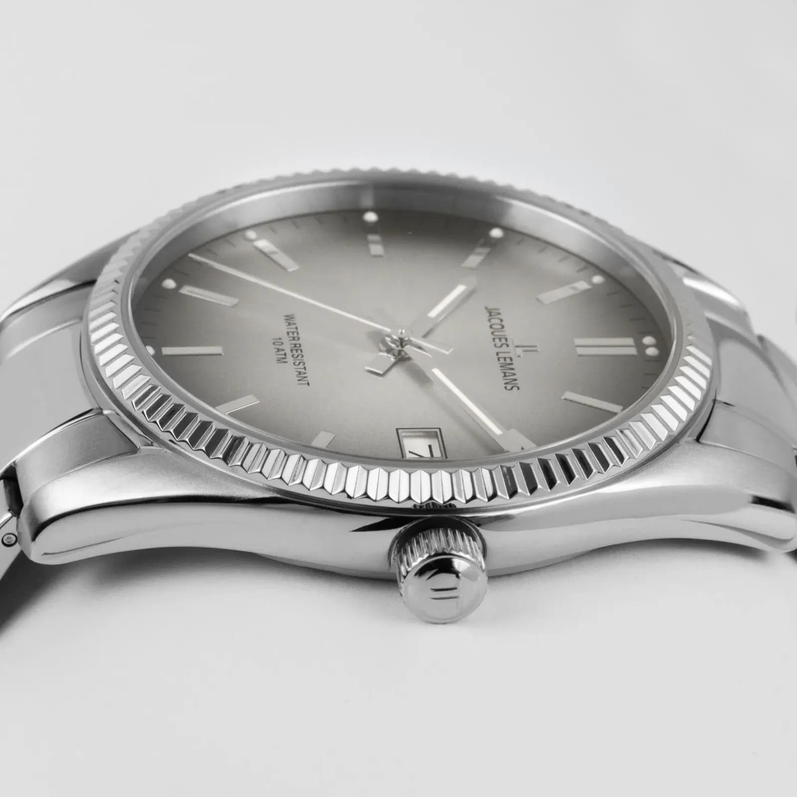 Jacques Lemans Derby - damklocka, vit/stål, 34 mm 5
