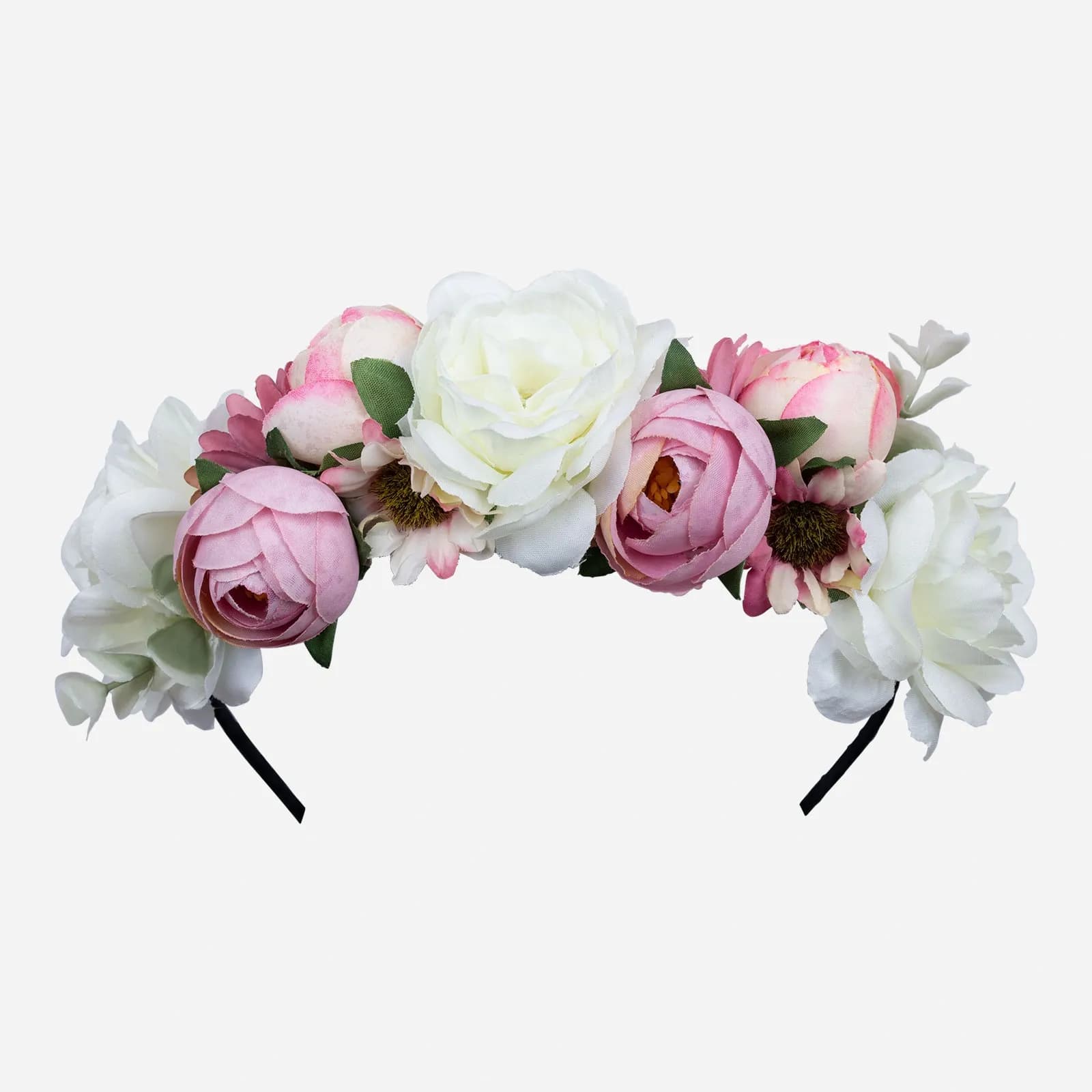 Diadem - vita & rosa blommor 2