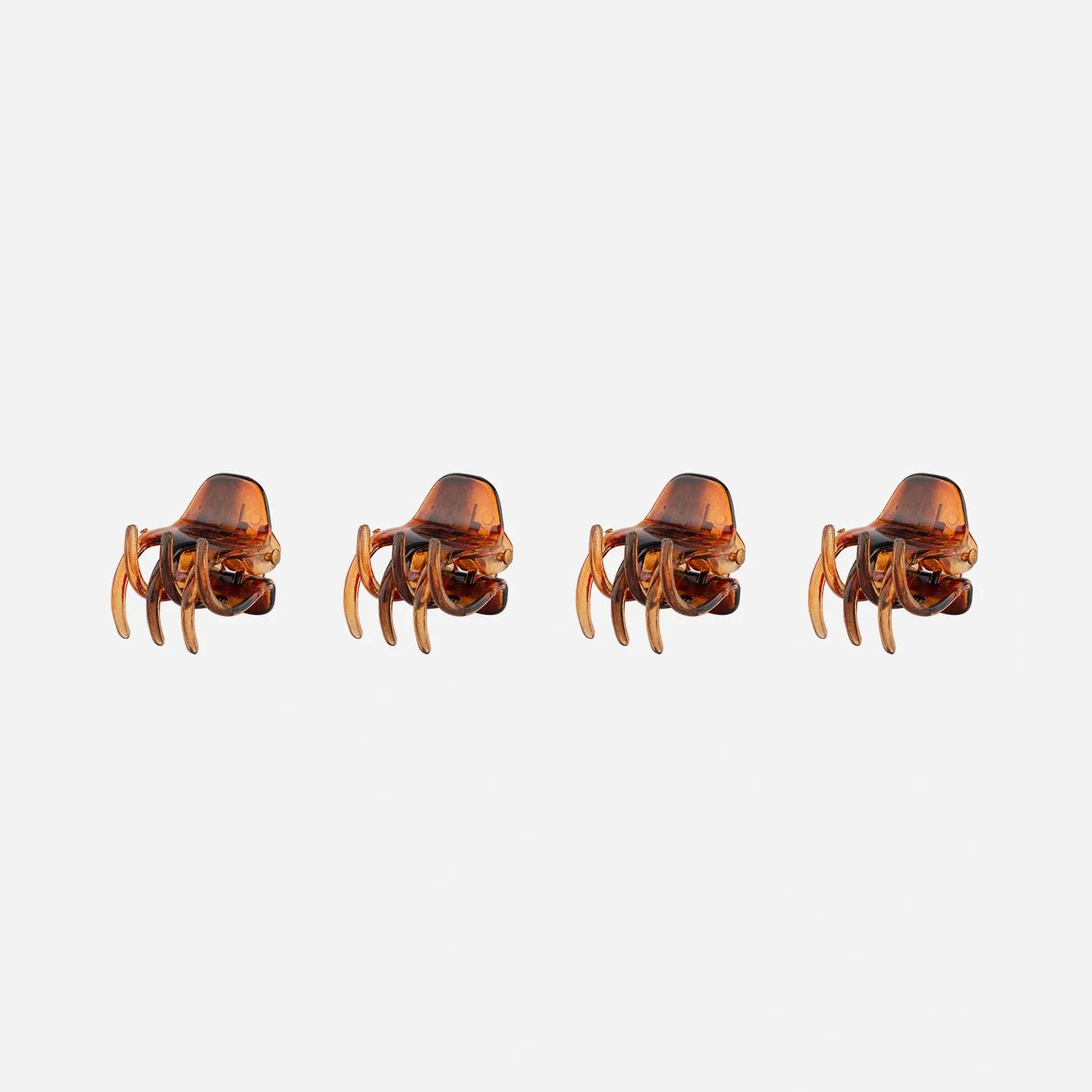 Bruna hårklämmor 2 cm - 4 pack