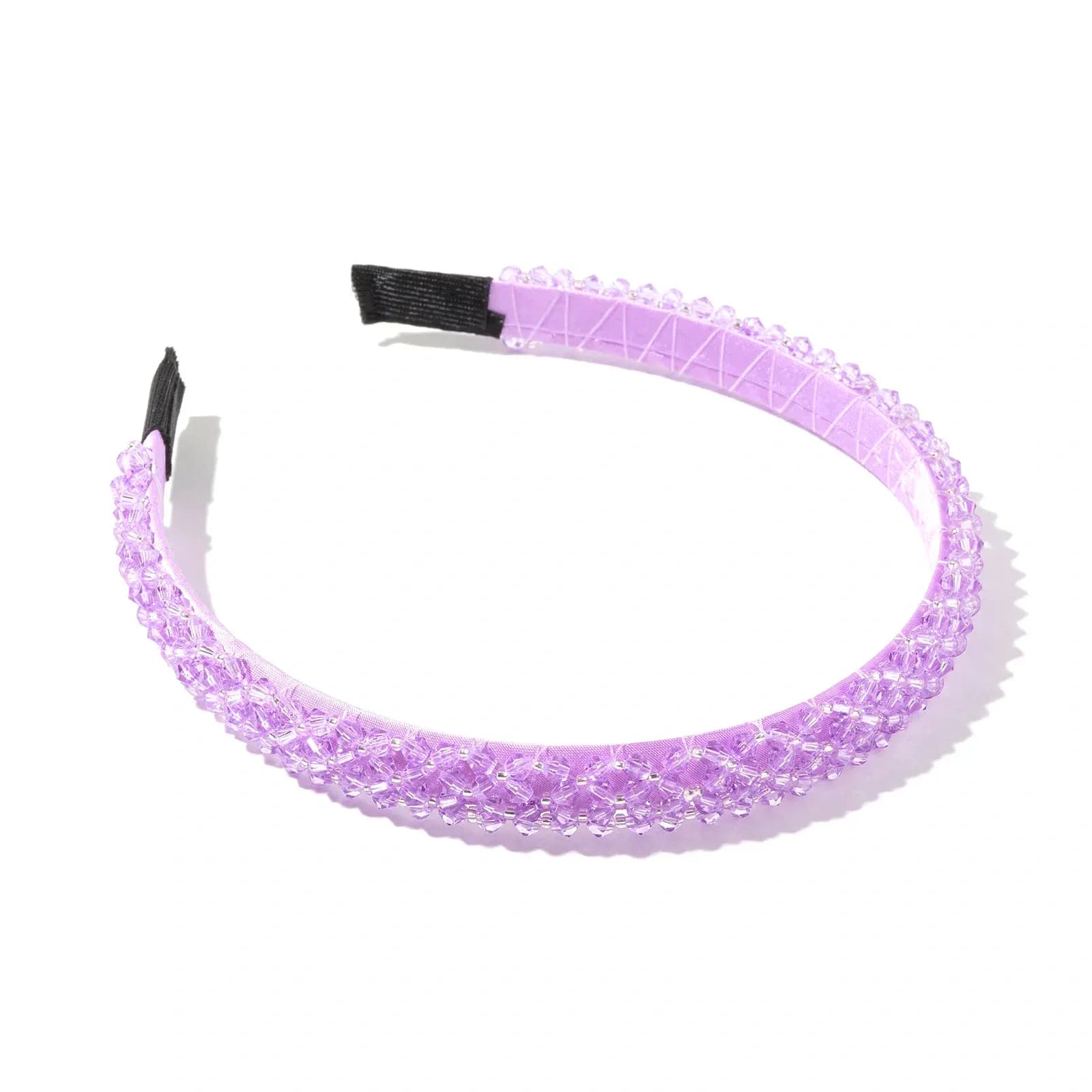 Diadem med ljuslila pärlor