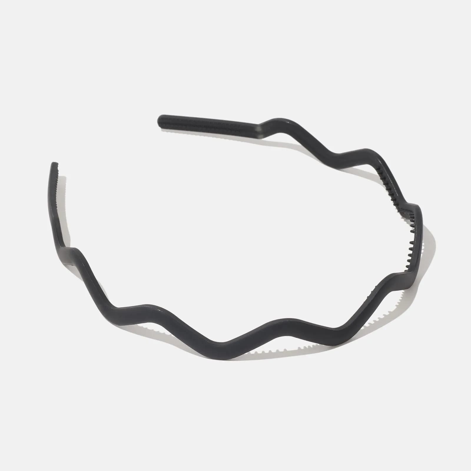 Svart diadem - matt vågig plast