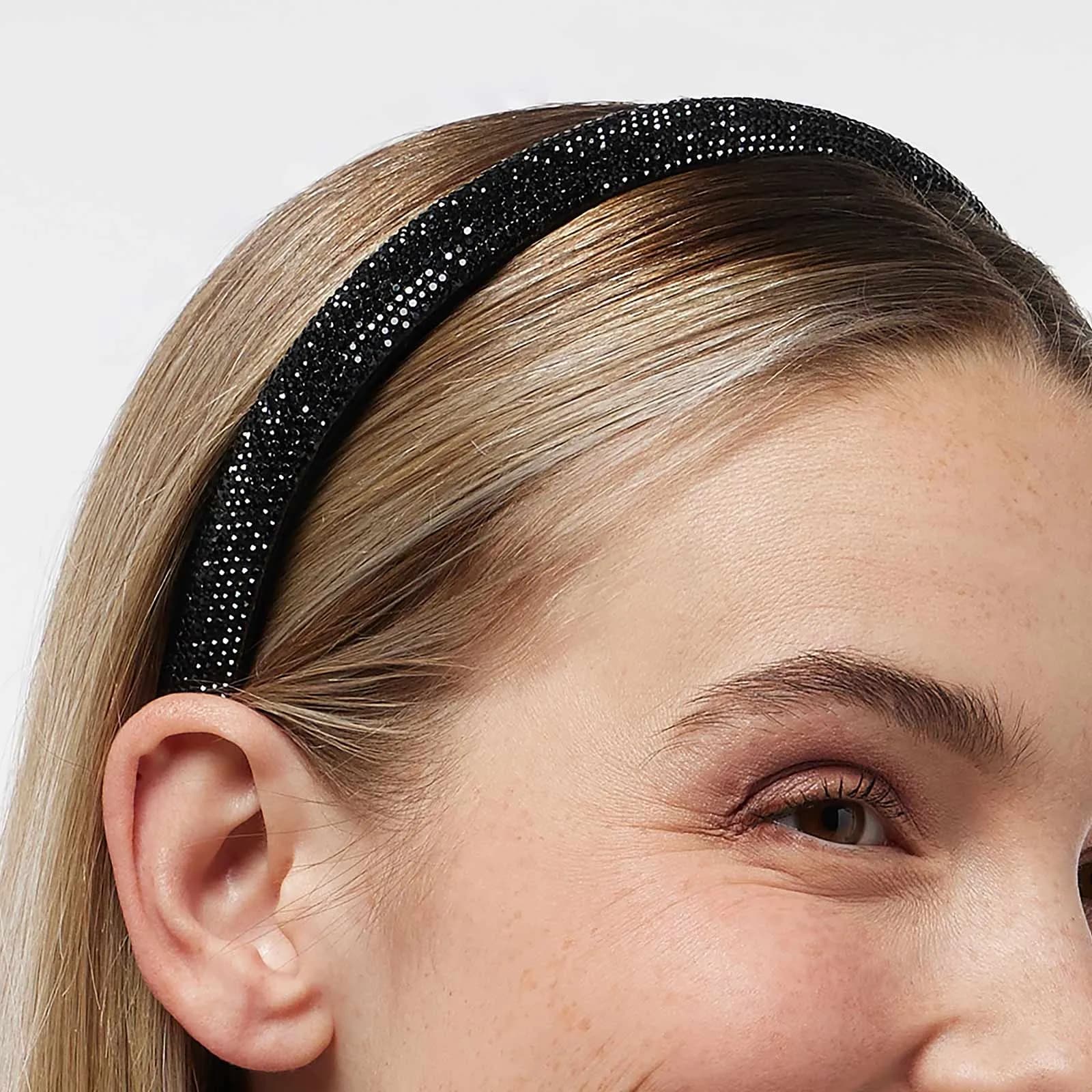 Svart diadem med glitter 2