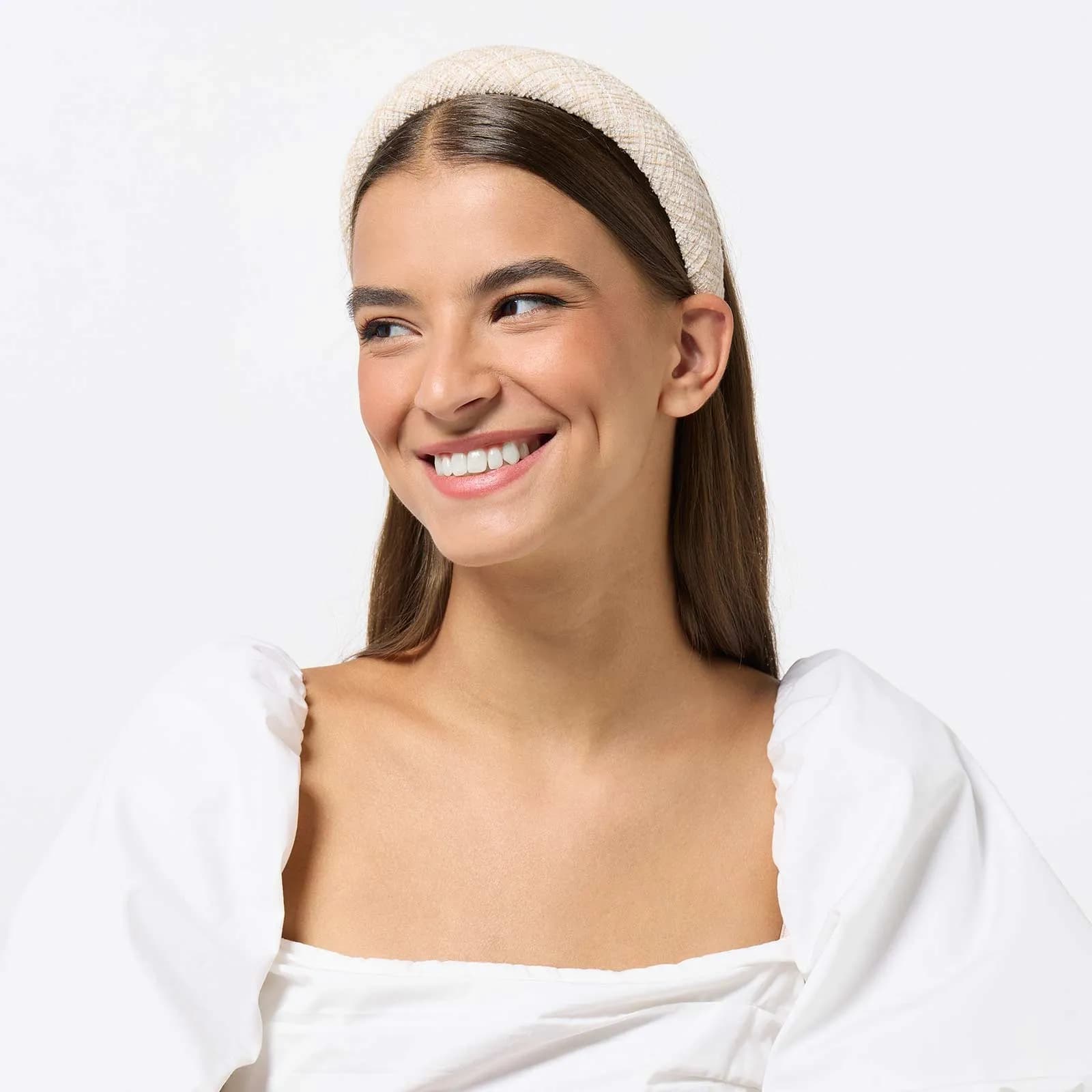 Vadderat diadem offwhite Tweed 3