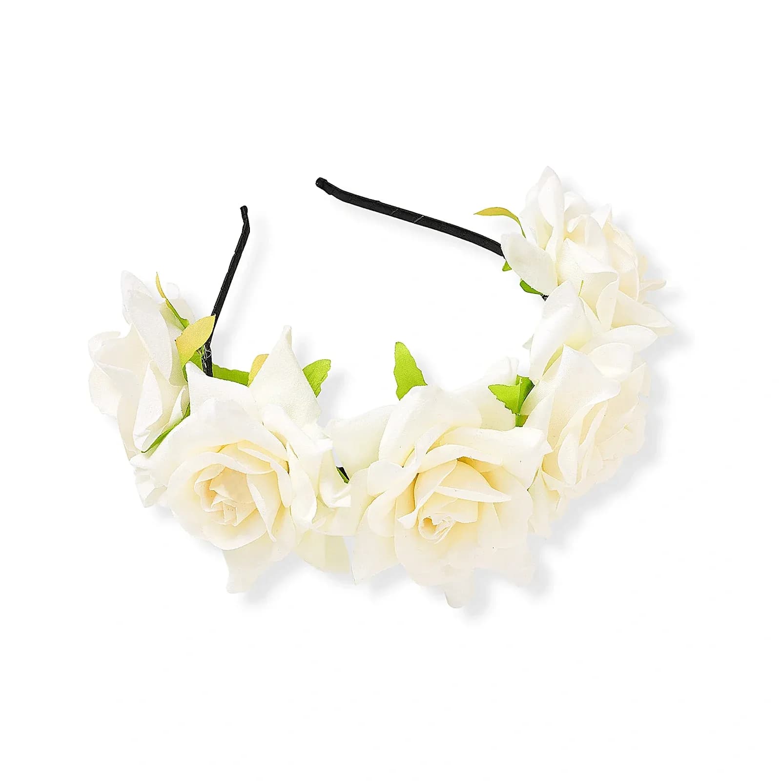 Blomkrans, stora vita rosor