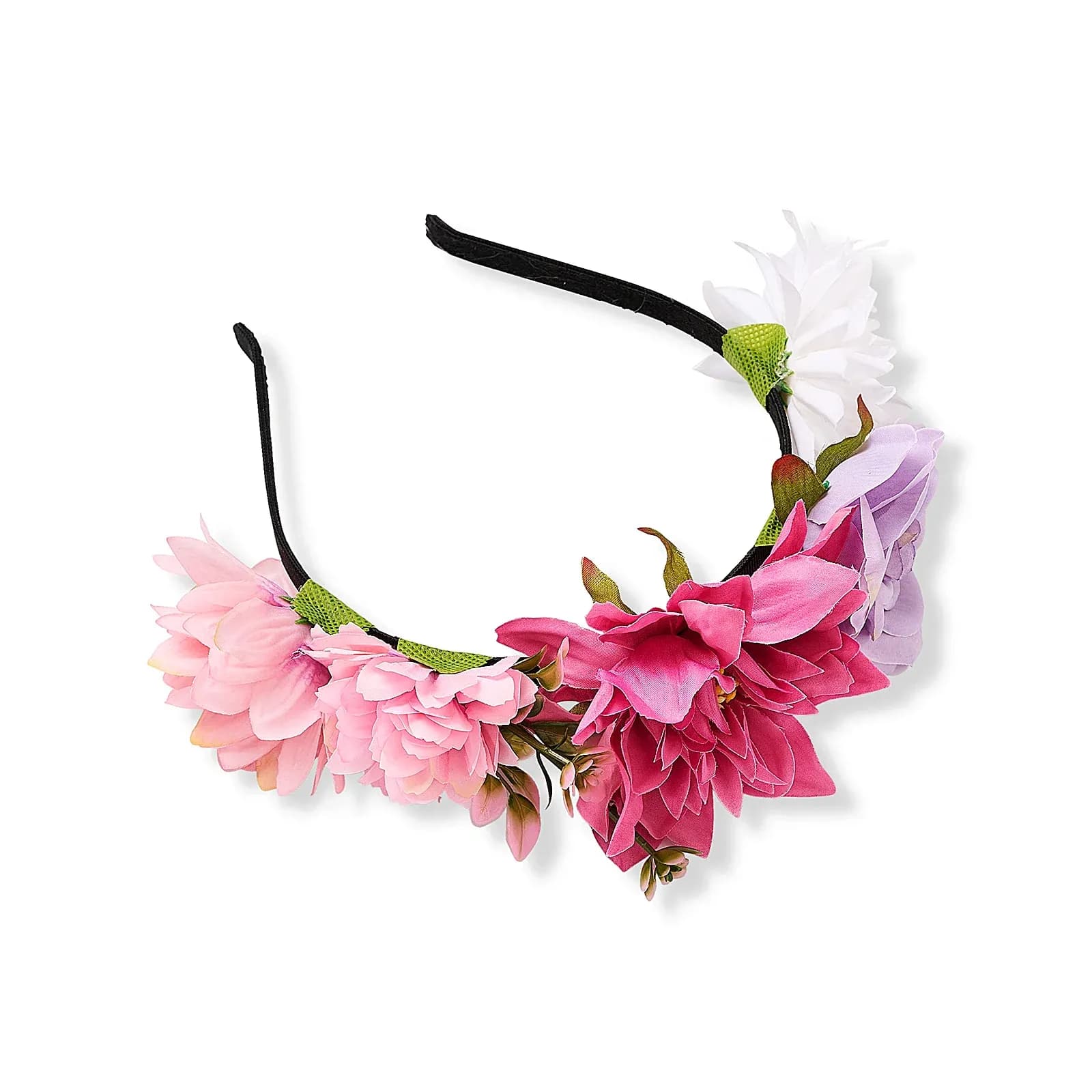 Blomkrans, blandade rosa/vita blommor