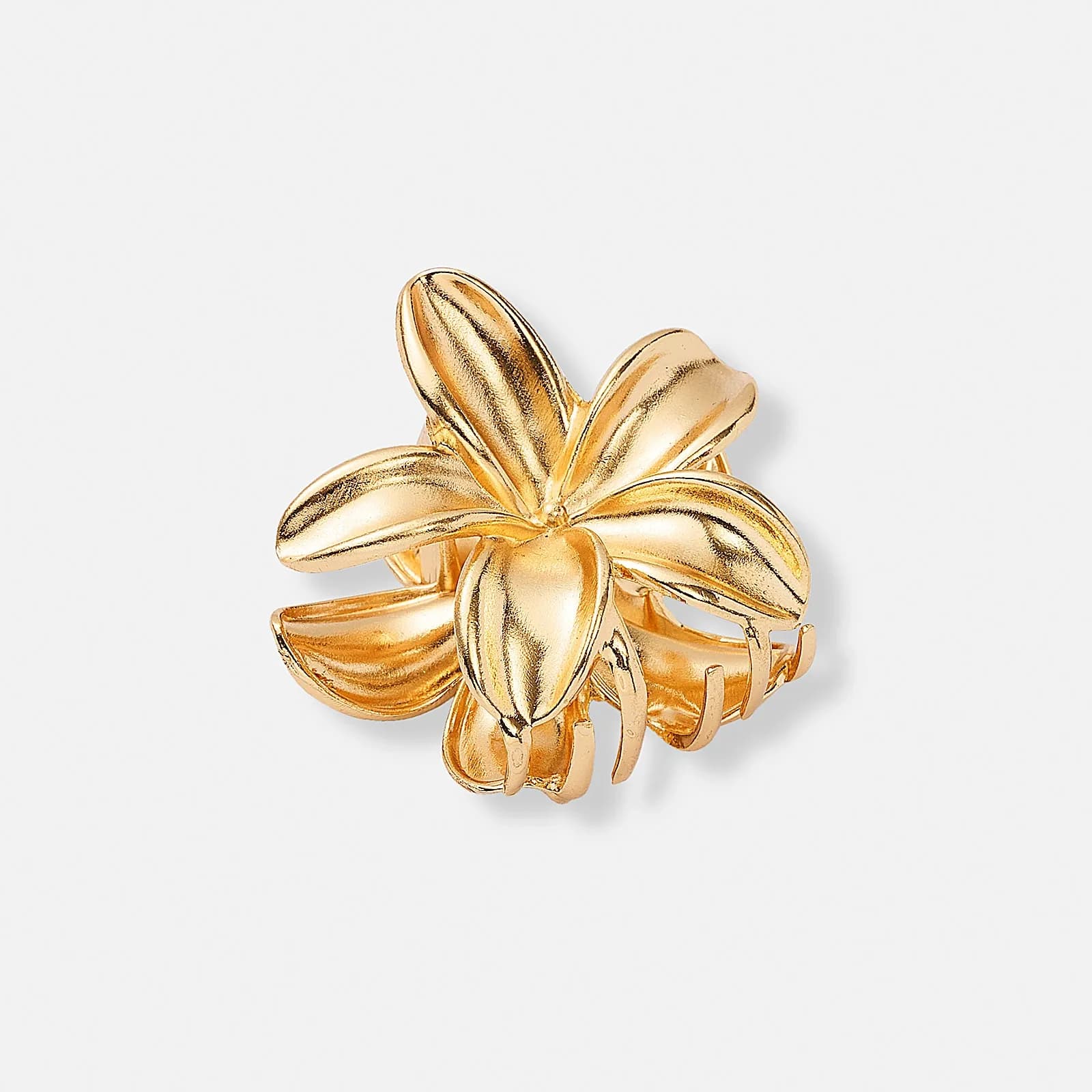 Guldfärgad hårklämma - blomma, 5 cm