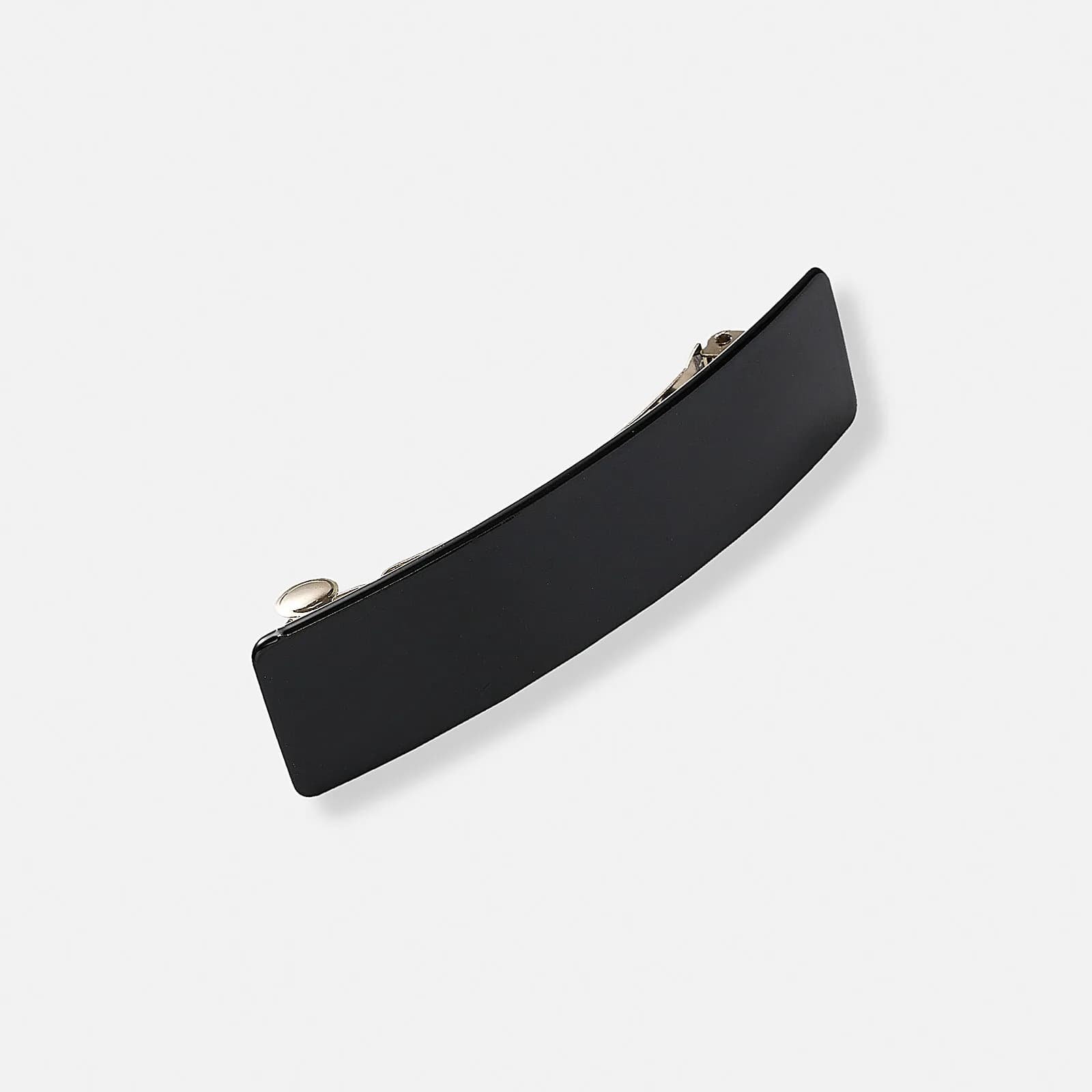 Svart rektangulärt hårspänne - barette 8 cm