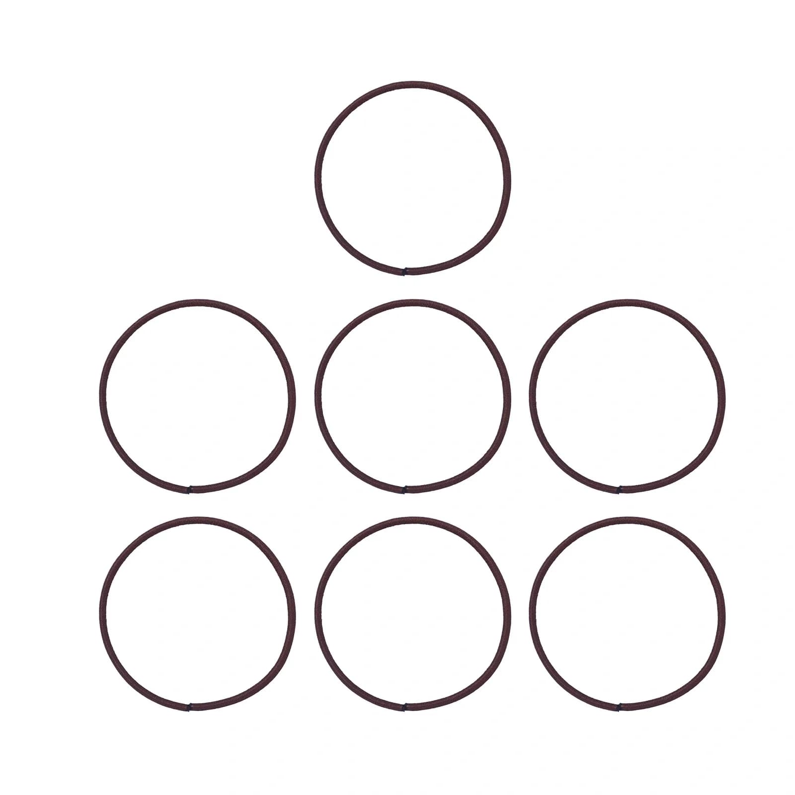 Bruna hårsnoddar, elastiska – 7-pack 2