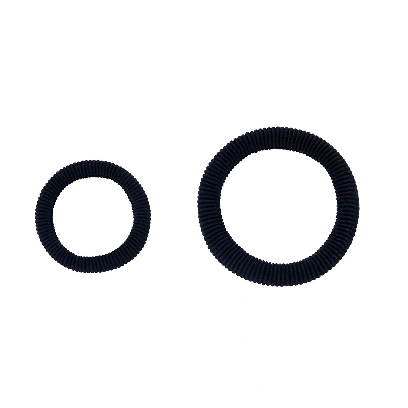 Svarta hårsnoddar, ribbade – 2-pack 2