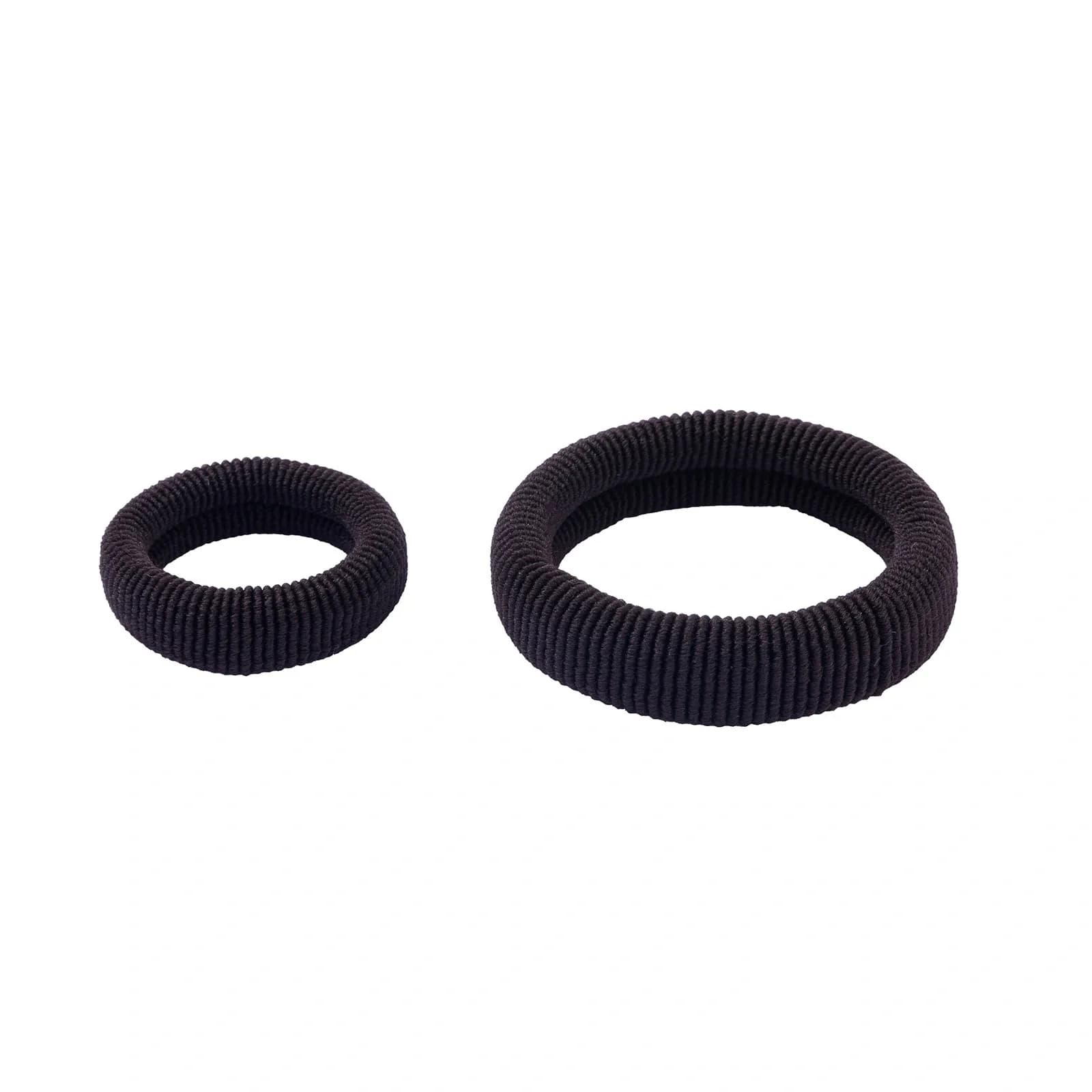 Bruna hårsnoddar, ribbade – 2-pack