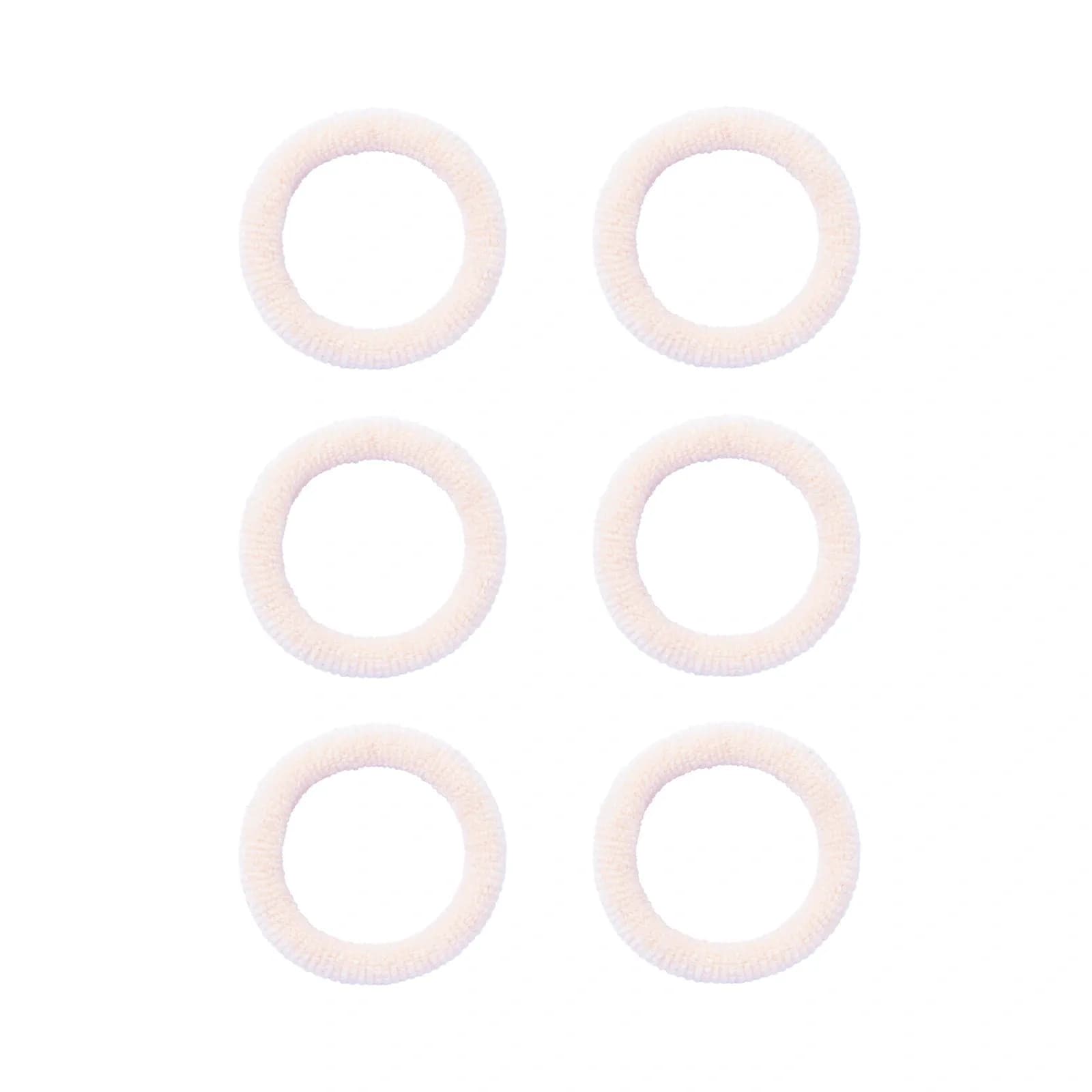 Beiga hårsnoddar, frotté – 6-pack