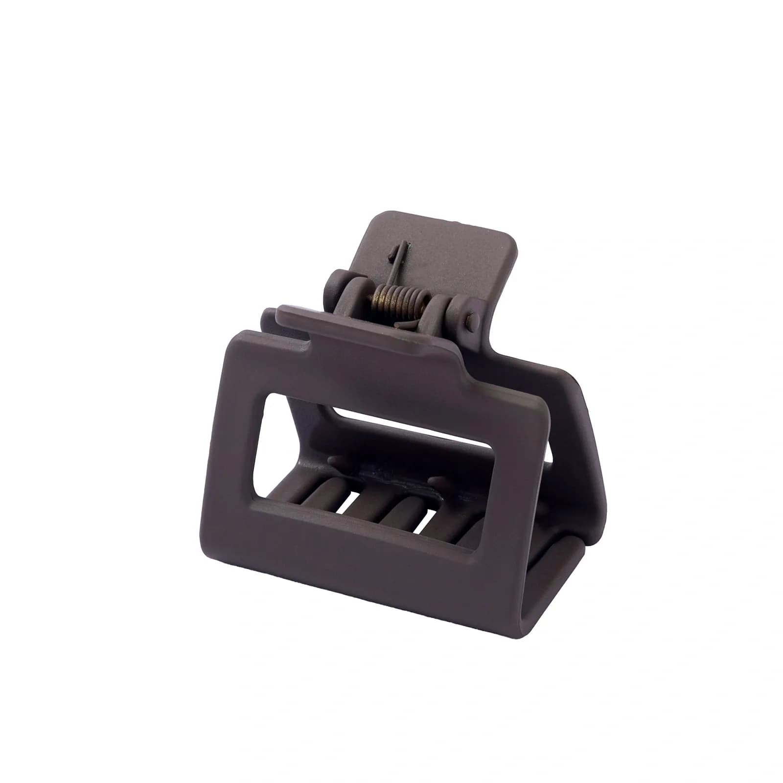 Mörkbeige hårklämma, rektangulär – 5 cm 2
