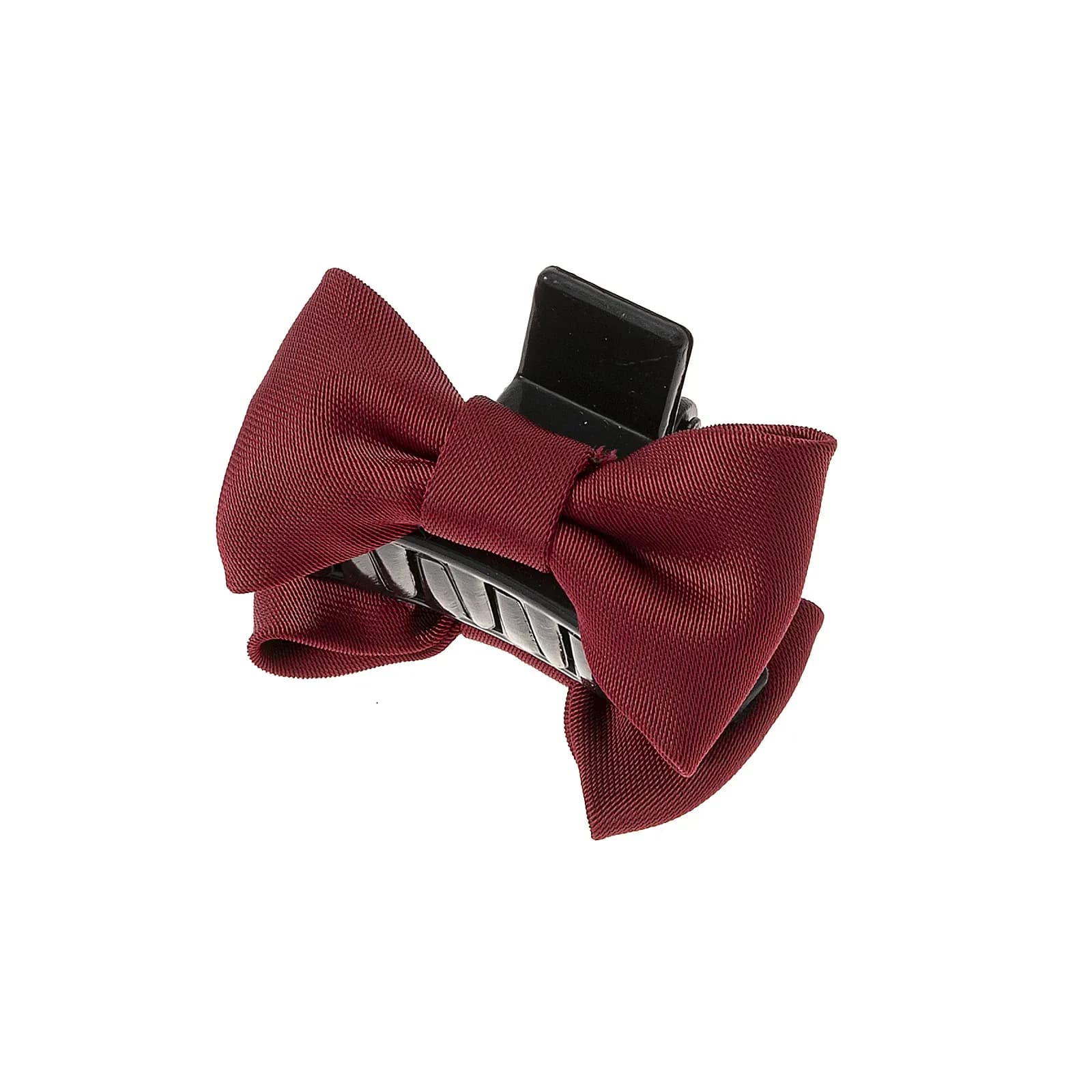 Röd hårklämma, rosett i textil - 5 cm