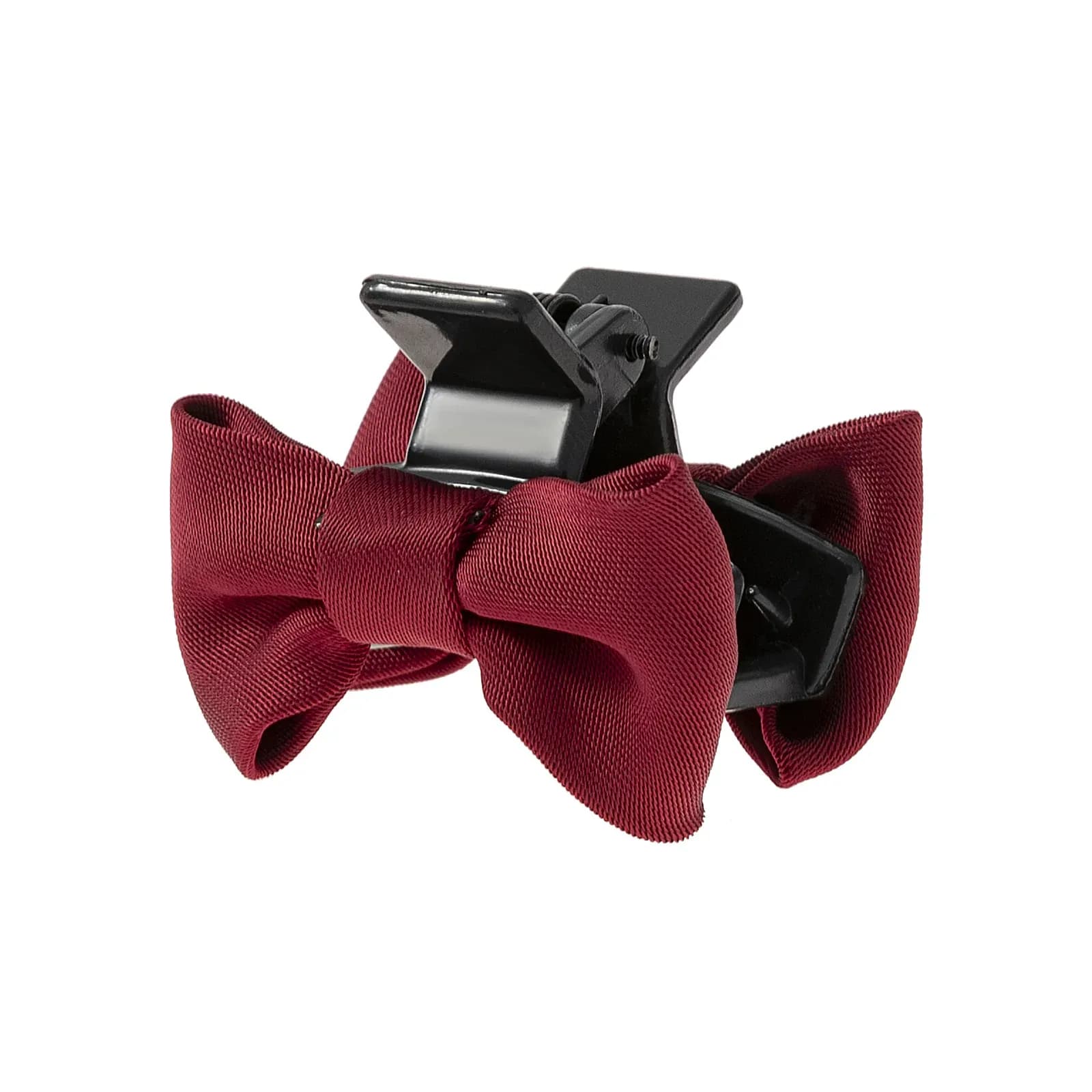 Röd hårklämma, rosett i textil - 5 cm 3