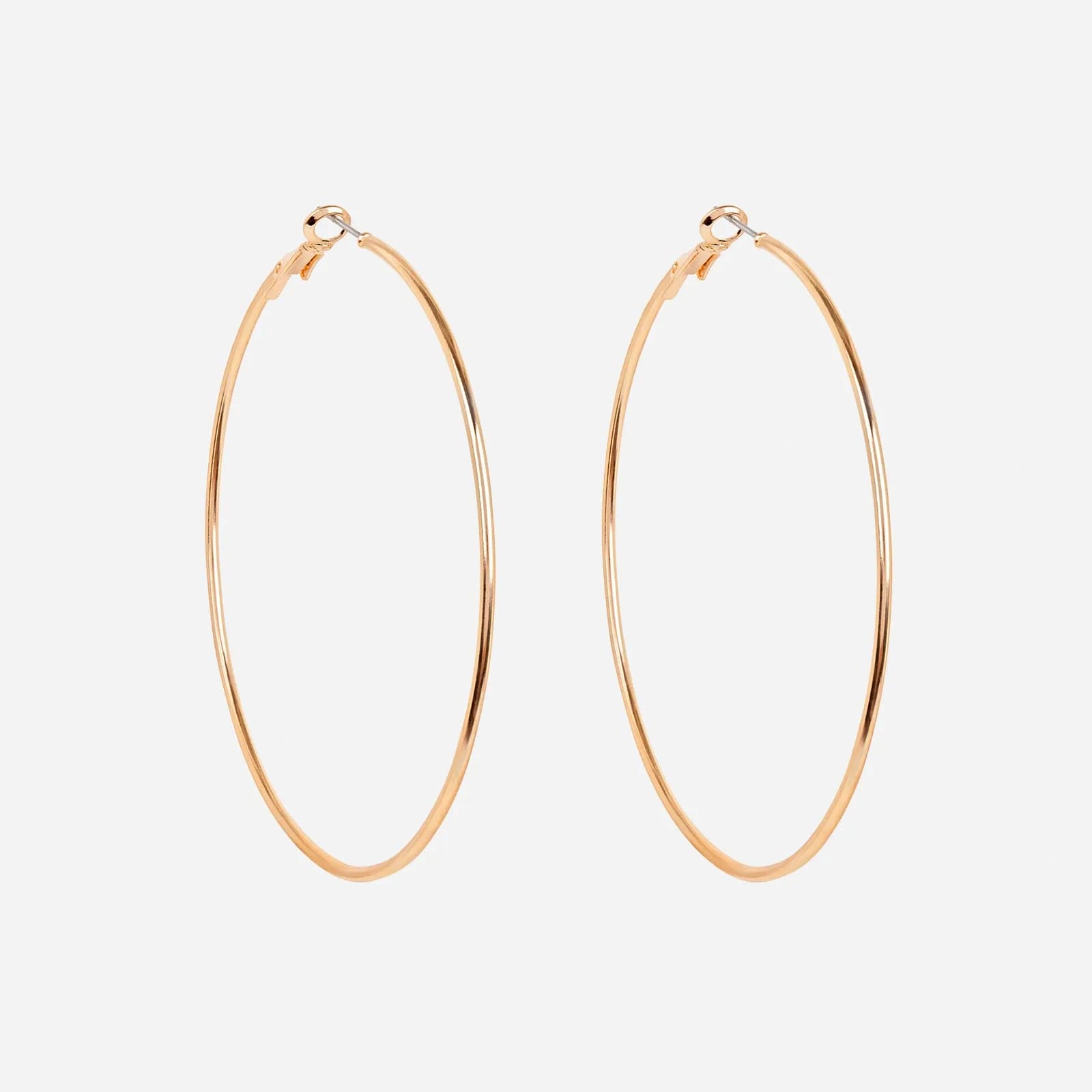 Guldfärgade örhängen - hoops 70 mm