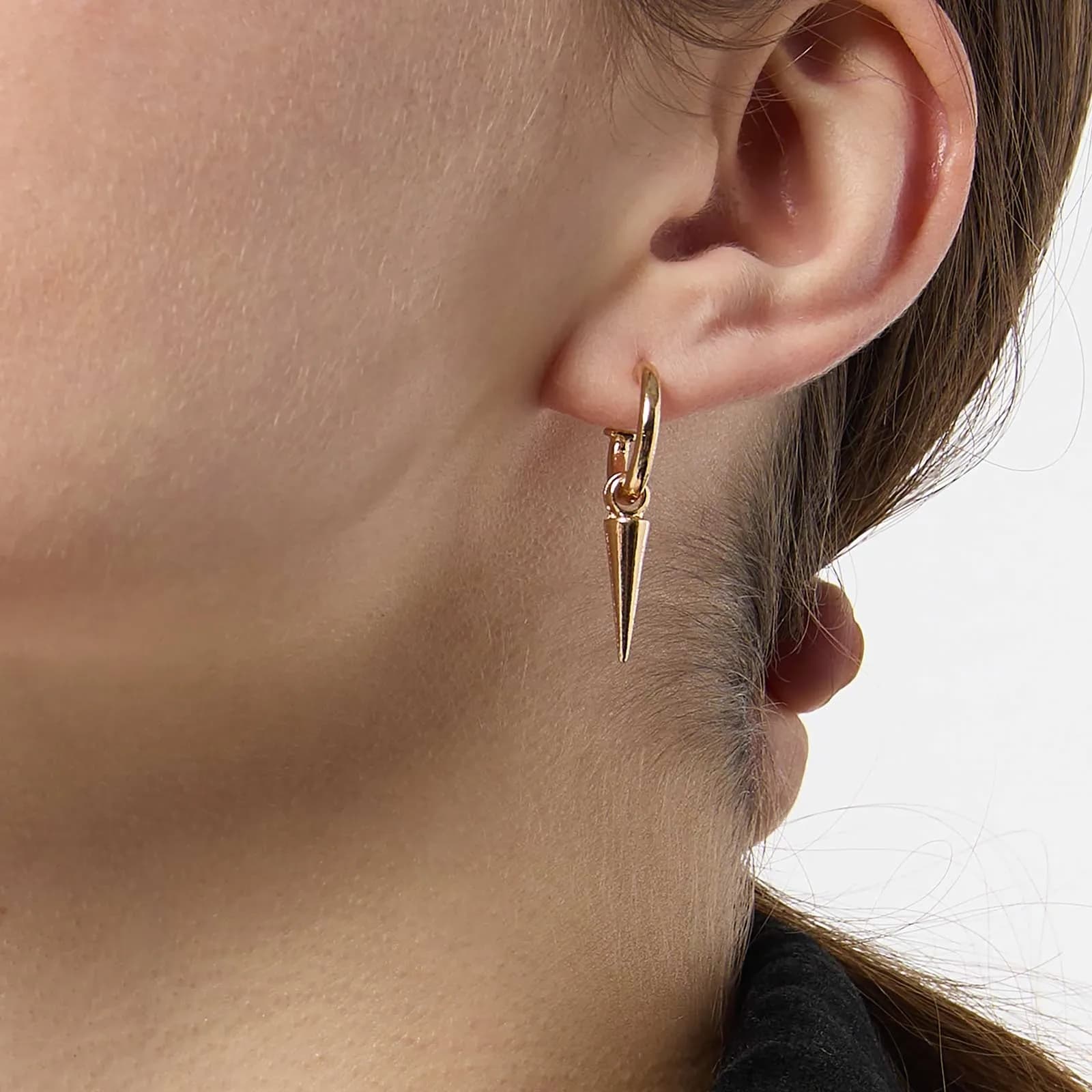 Guldfärgade hoops - släta nitar, 12mm 2