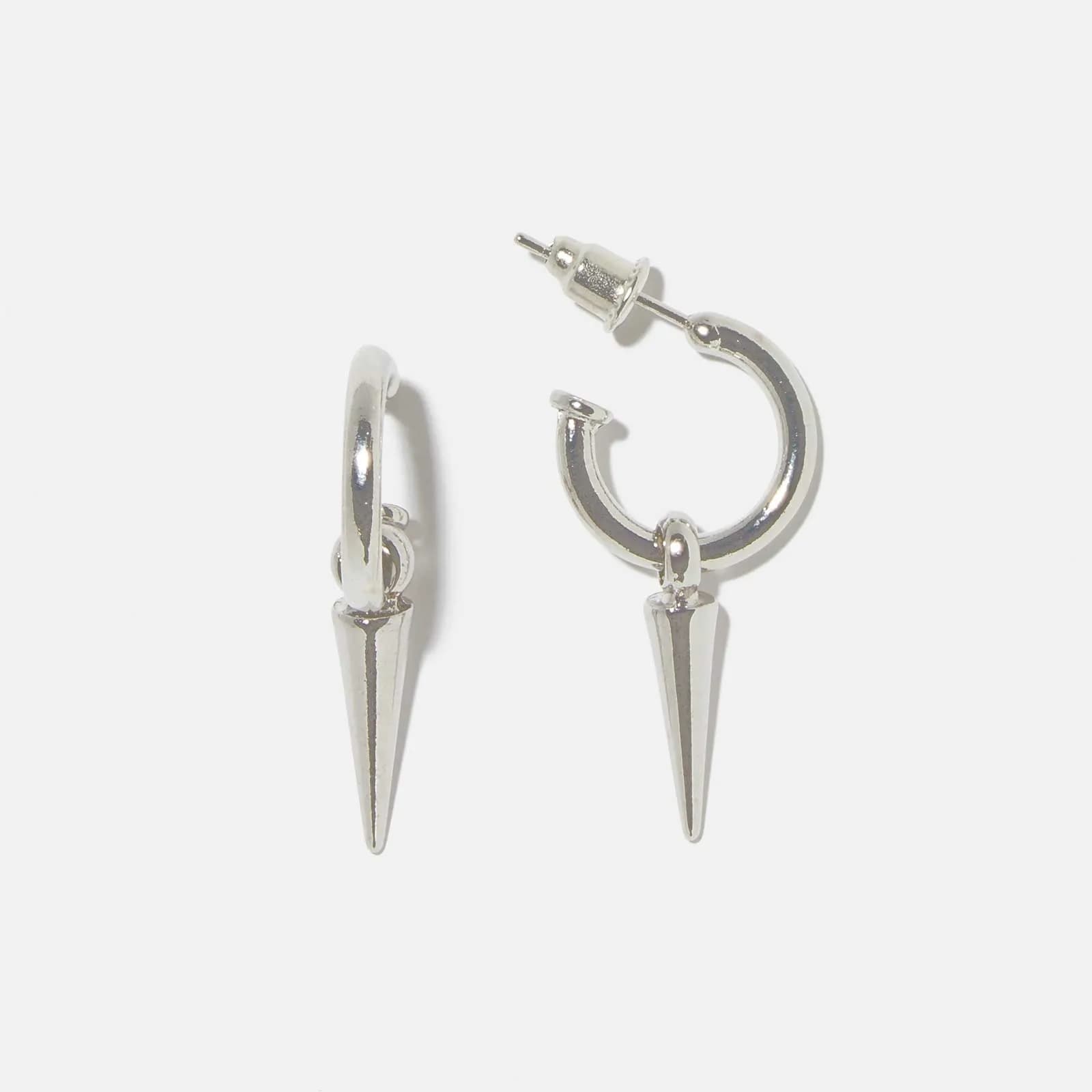 Silverfärgade hoops - släta nitar, 12mm