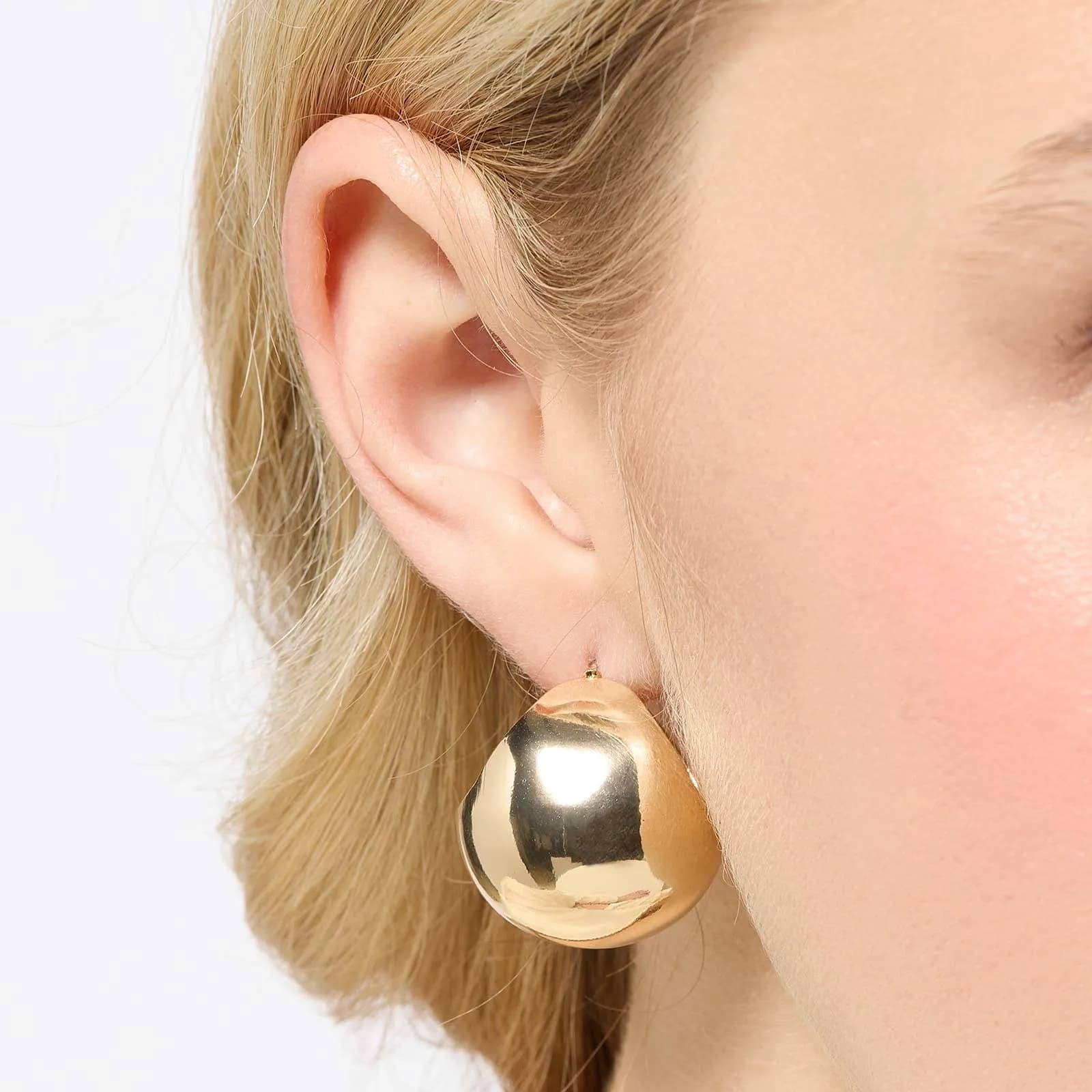 Guldfärgade chunky hoops 19mm 2