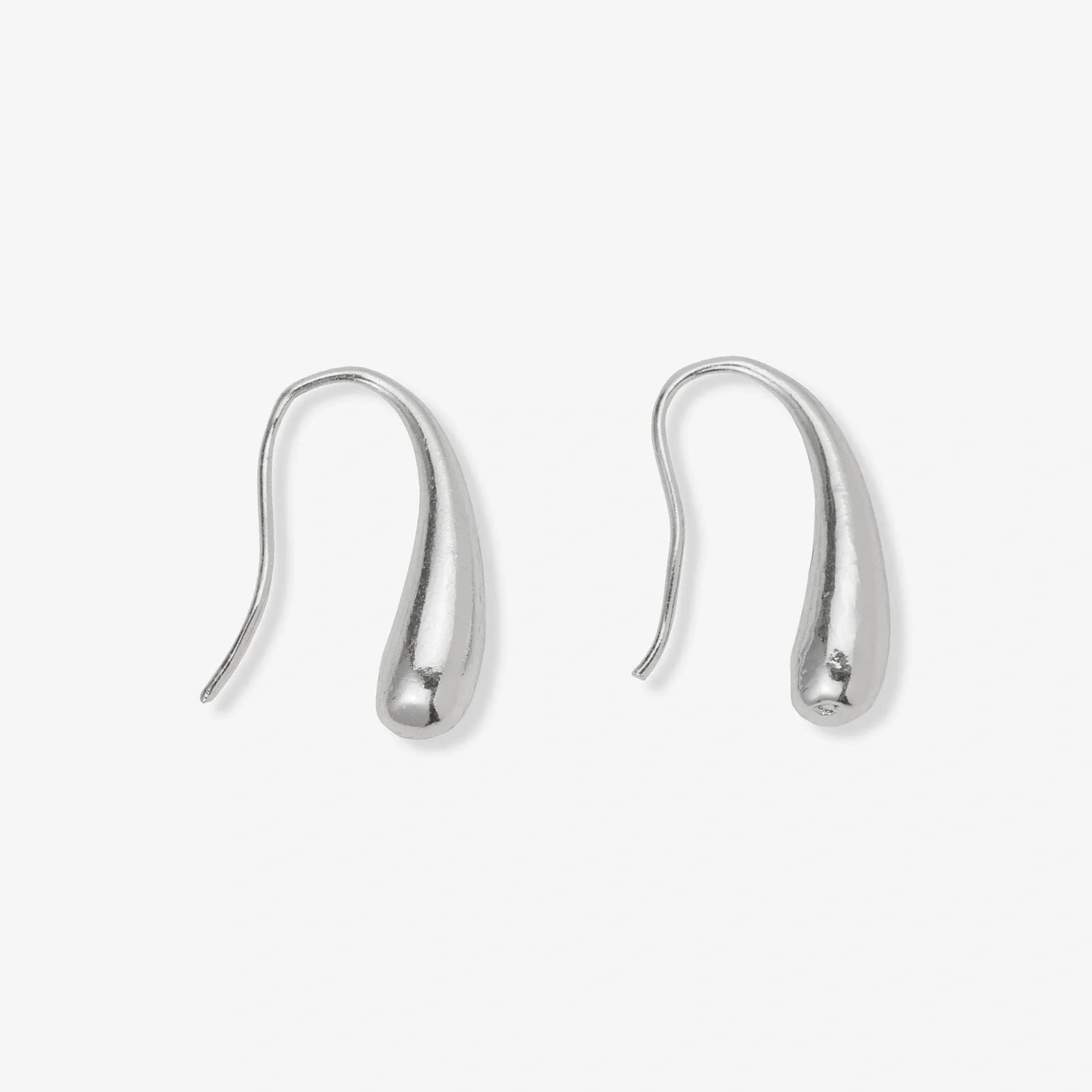 Silverfärgade örhängen, tunna droppar - 20 mm