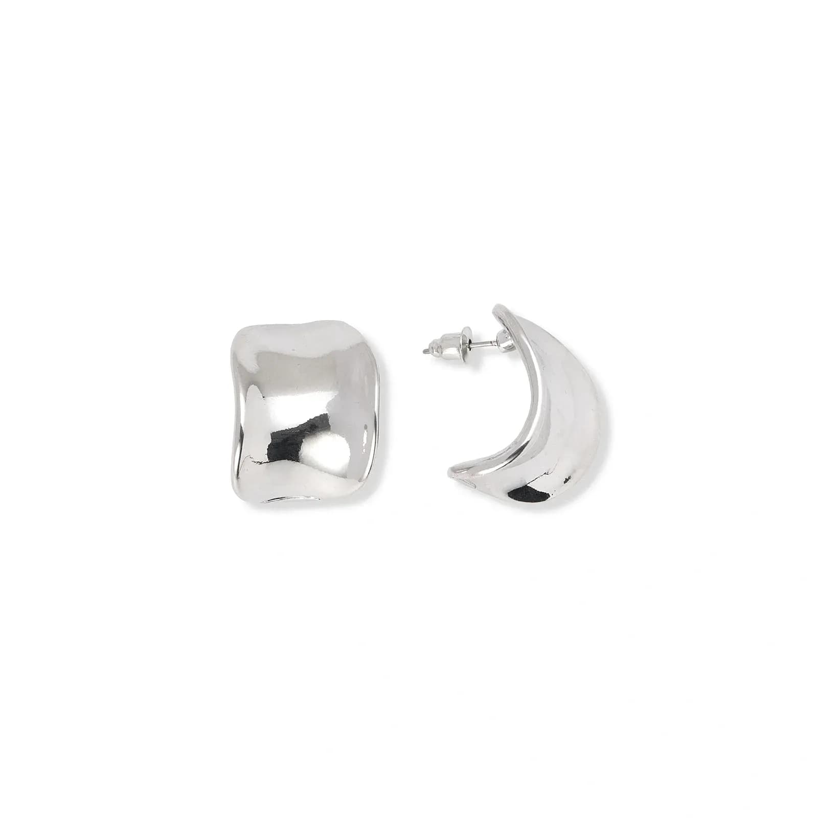 Silverfärgade C-hoops - 20mm