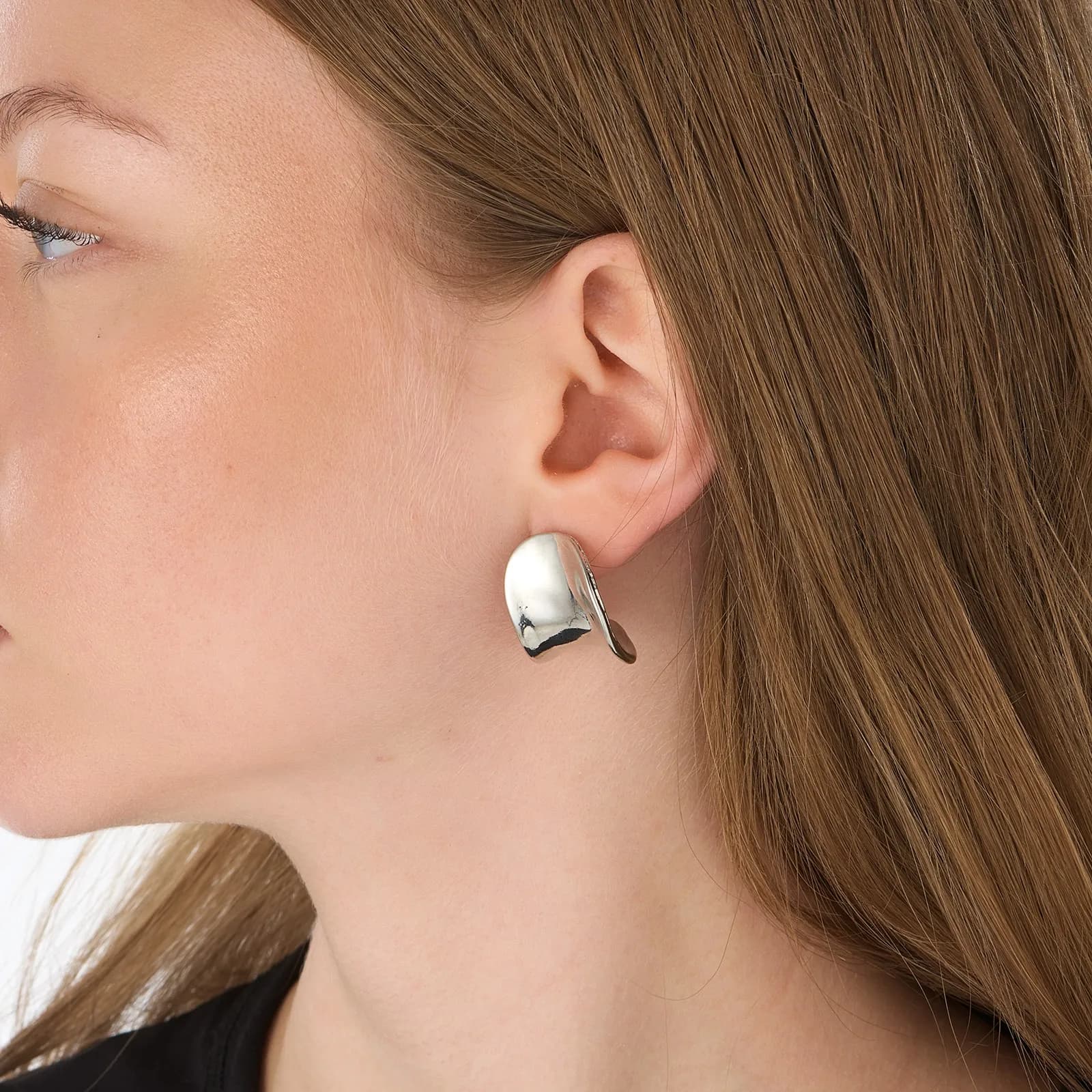 Silverfärgade C-hoops - 20mm 2