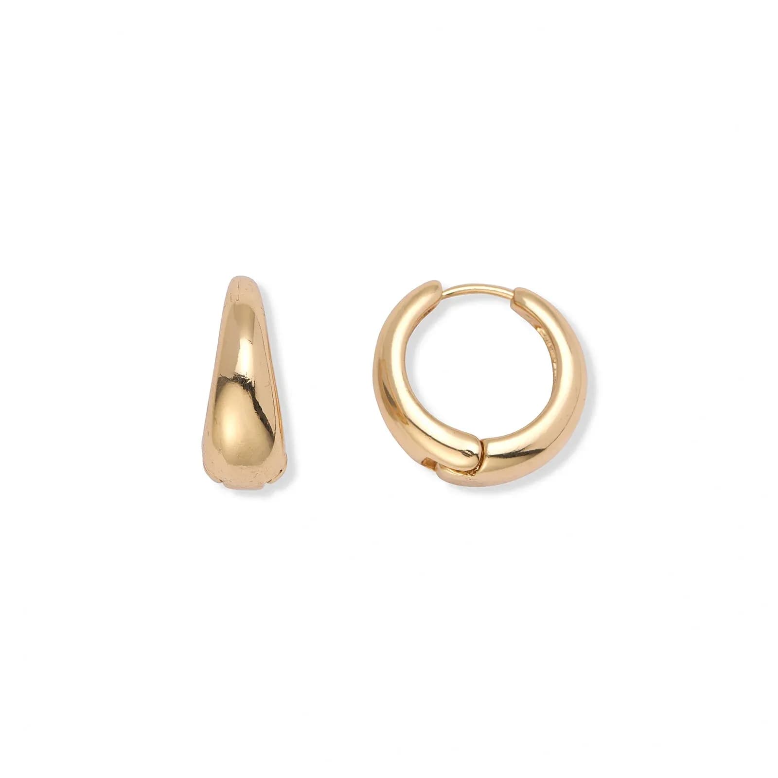 Guldfärgade docerade hoops - 19 mm
