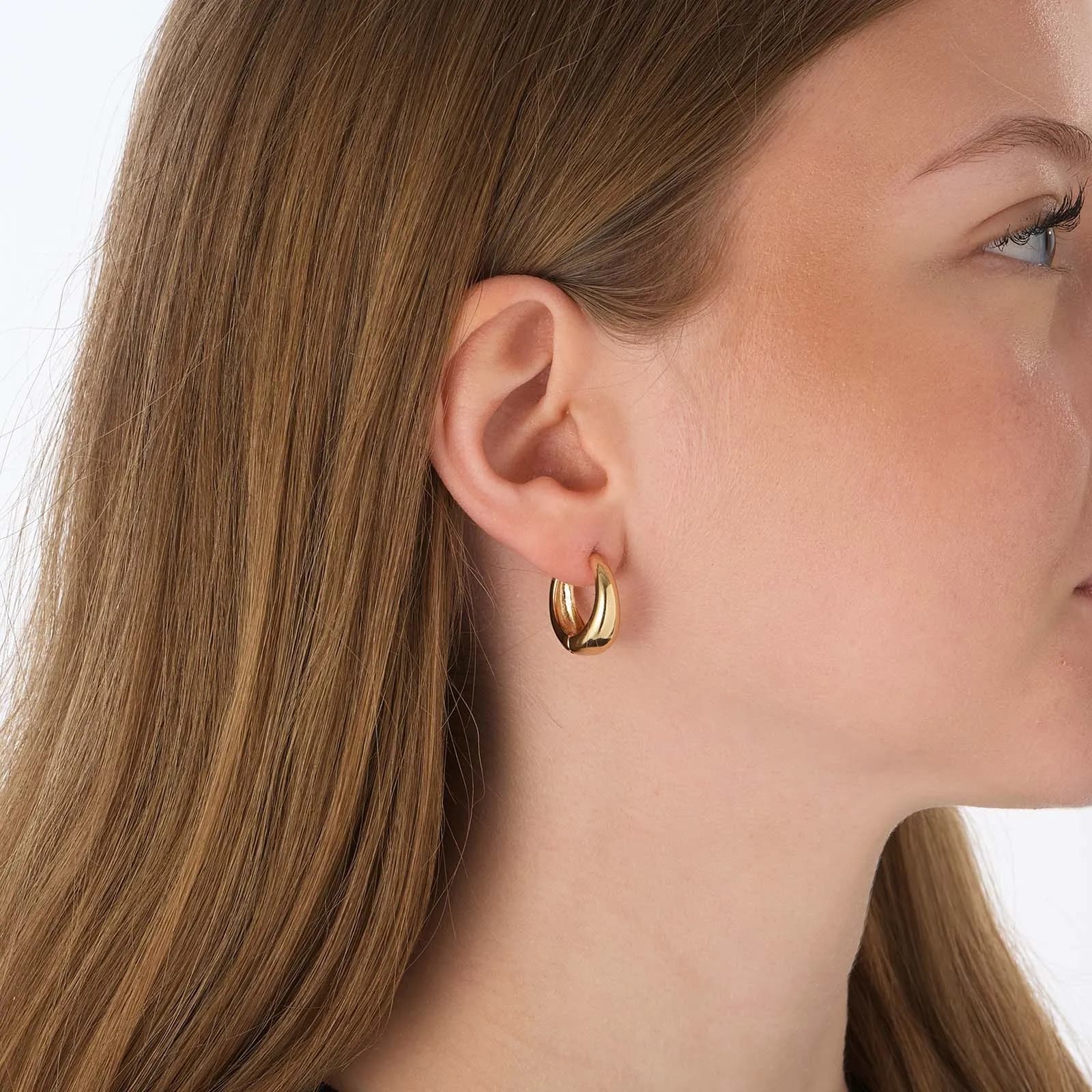 Guldfärgade docerade hoops - 19 mm 2