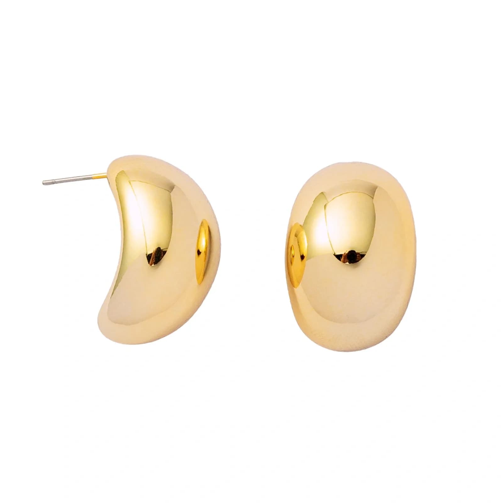 Guldfärgade örhängen, chunky droppmodell – 2,5 cm 4