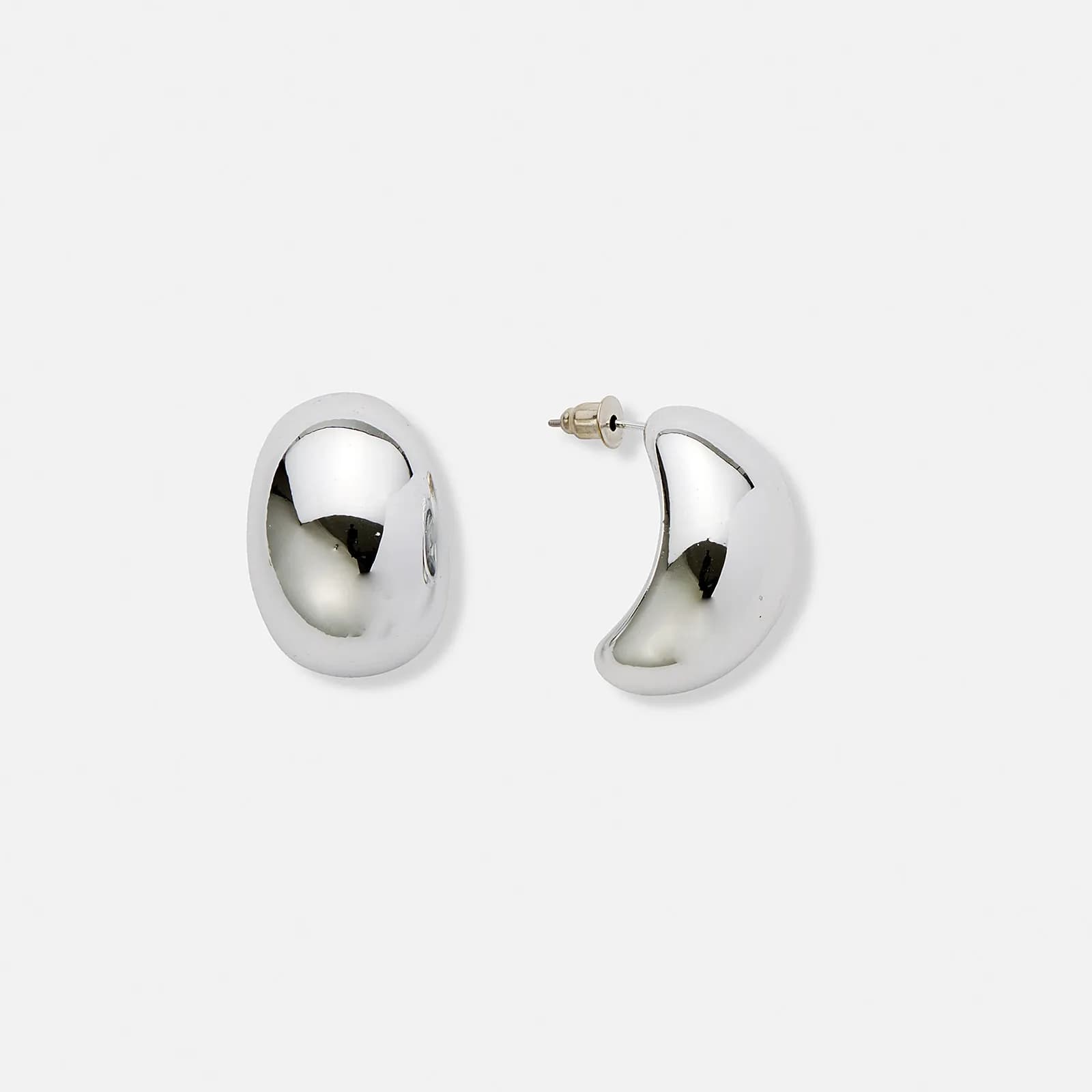 Silverfärgade örhängen, chunky droppmodell – 2,5 cm