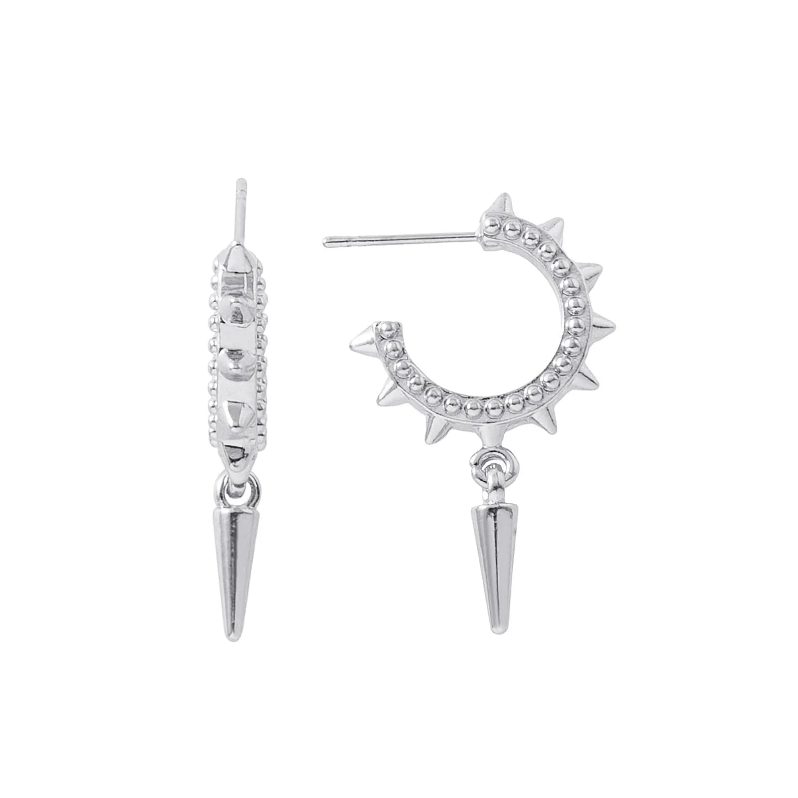 Silverfärgade örhängen hoops, piggar & hängande pigg - 3cm